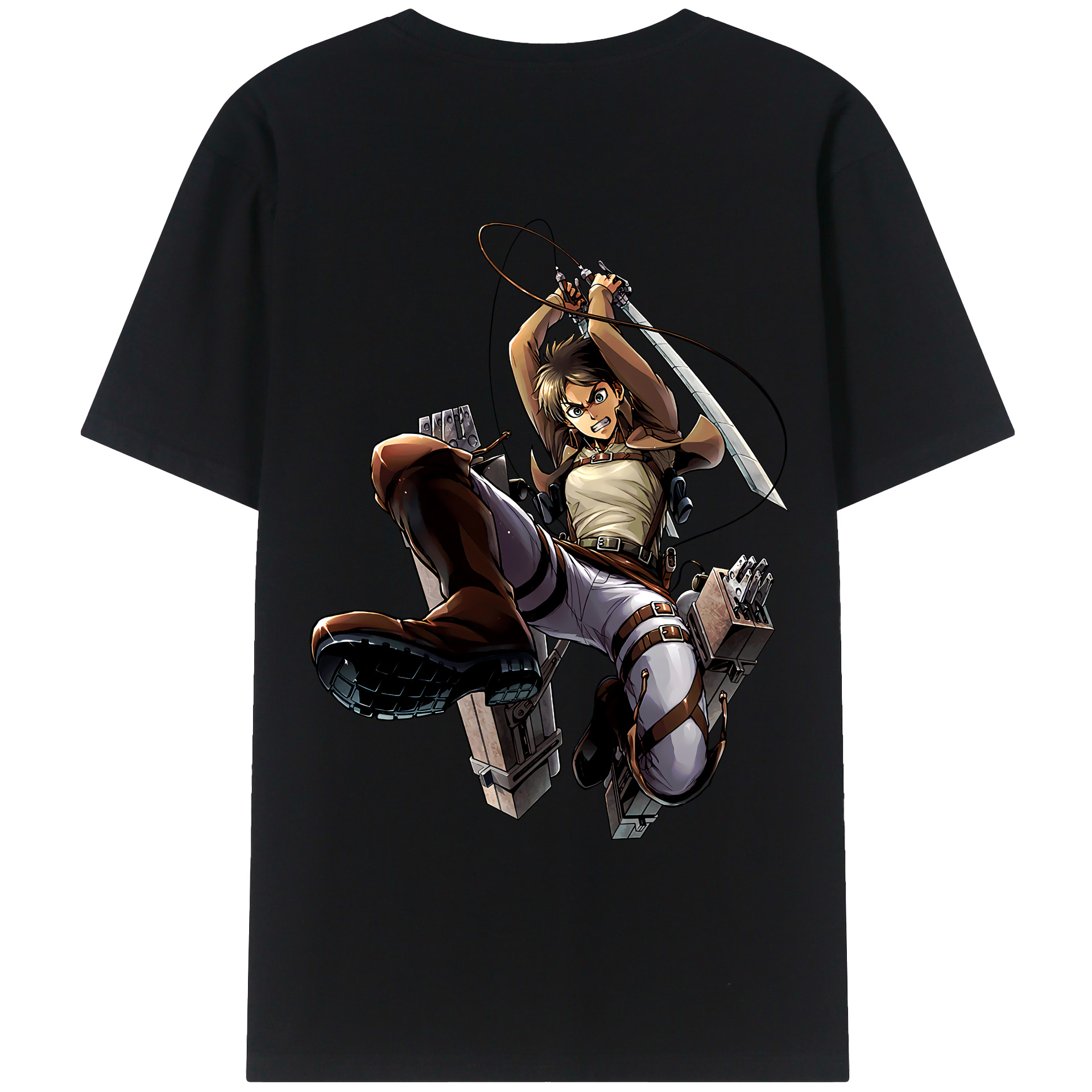 （画像用） 進撃の巨人 エレン･イェーガー Attack on Titan Eren Jäger レディース半袖Tシャツ(バックプリント)