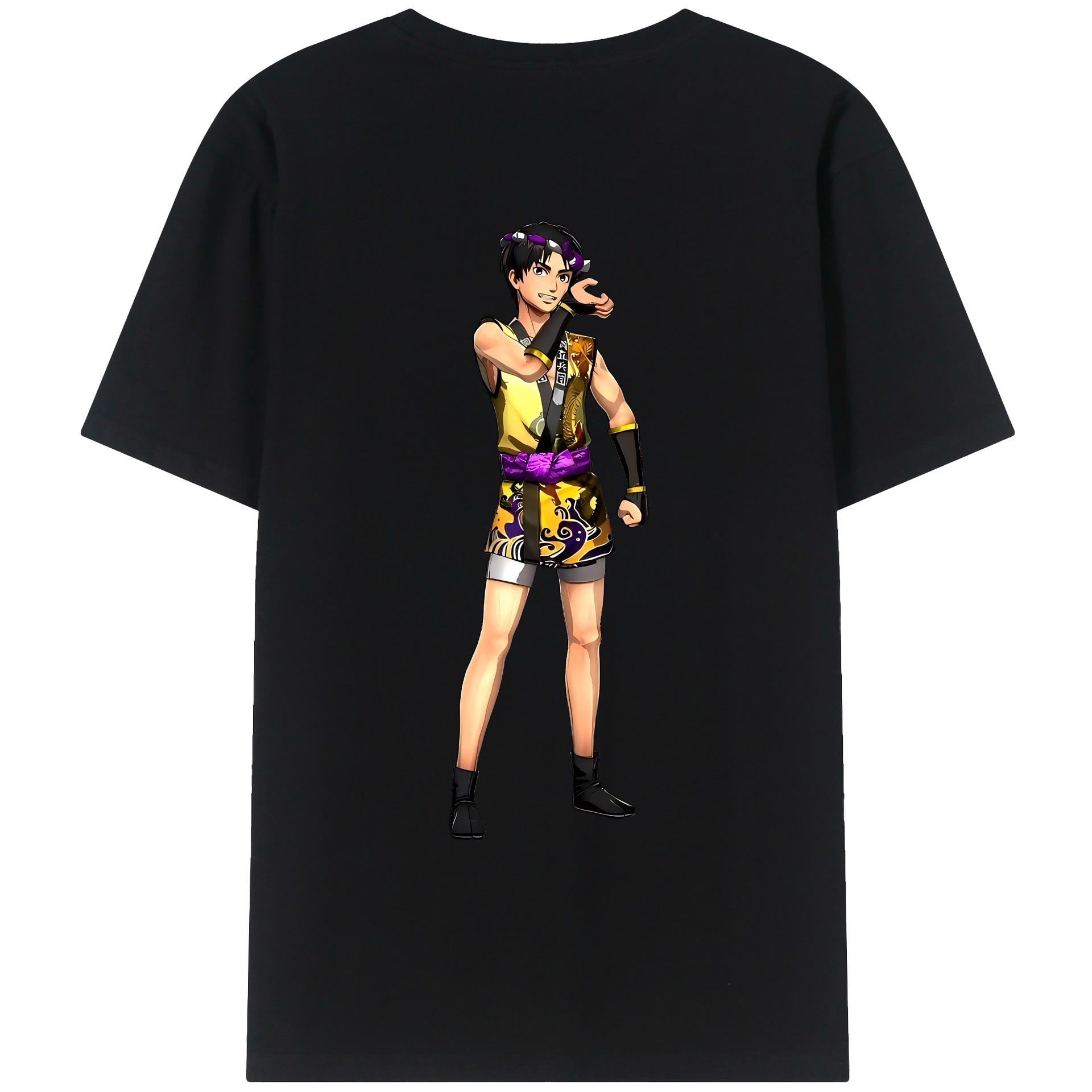 （画像用） 進撃の巨人 リヴァイ·アッカーマン Attack on Titan Levi Ackerman レディース半袖Tシャツ(バックプリント)