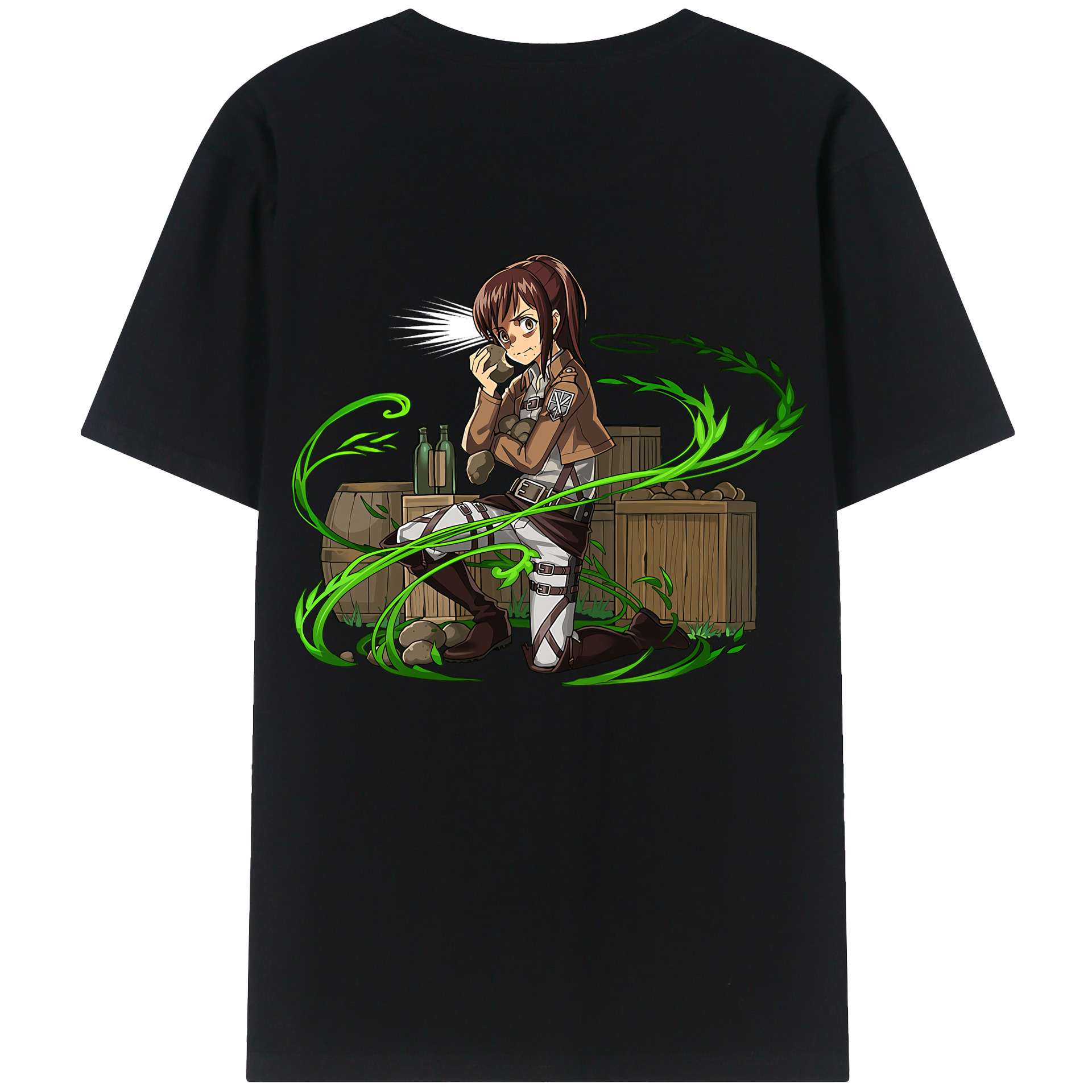 （画像用） 進撃の巨人 サシャ·ブラウス Attack on Titan Sasha Blaus レディース半袖Tシャツ(バックプリント)