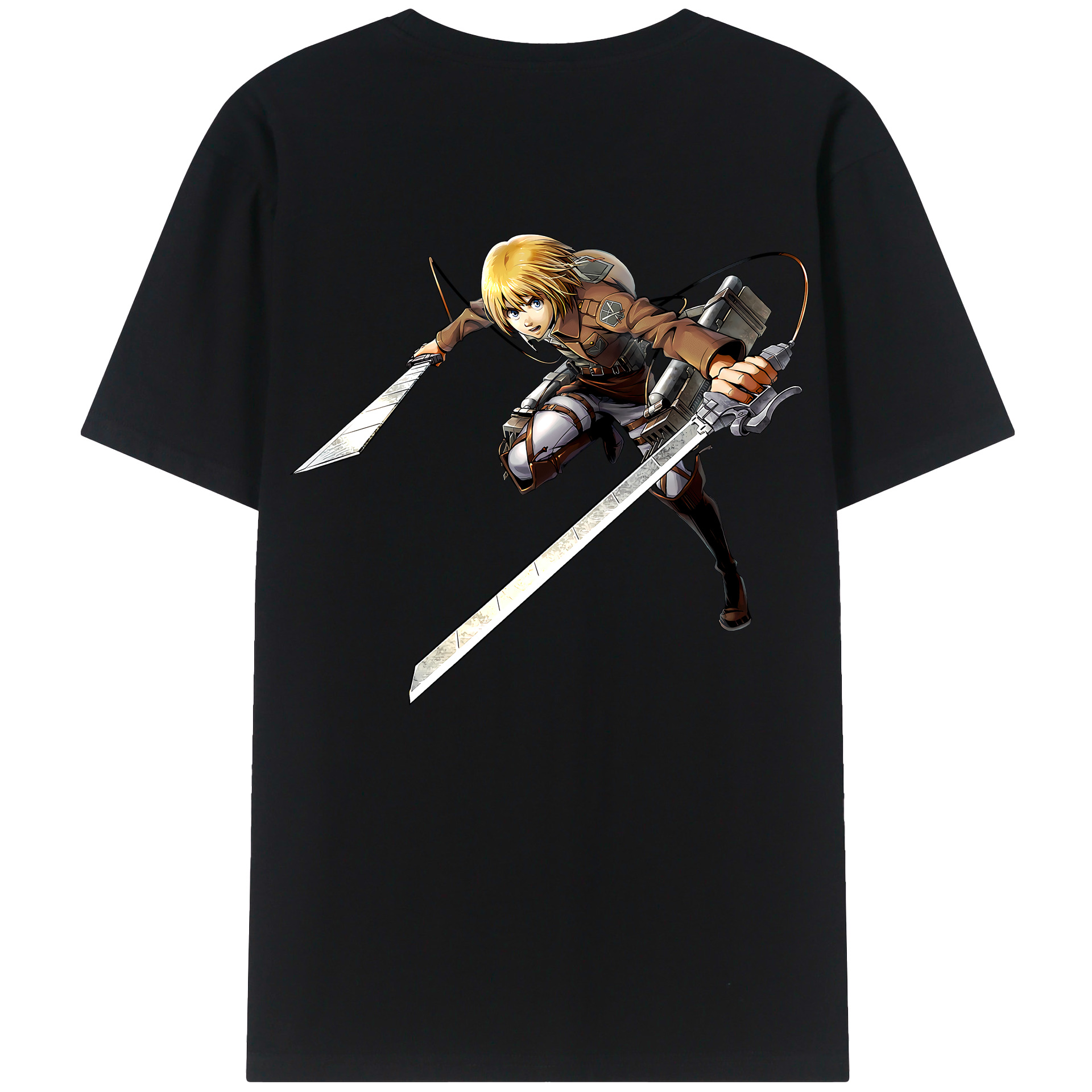 （画像用） 進撃の巨人 アルミン·アルレルト Attack on Titan Armin Arlert レディース半袖Tシャツ(バックプリント)