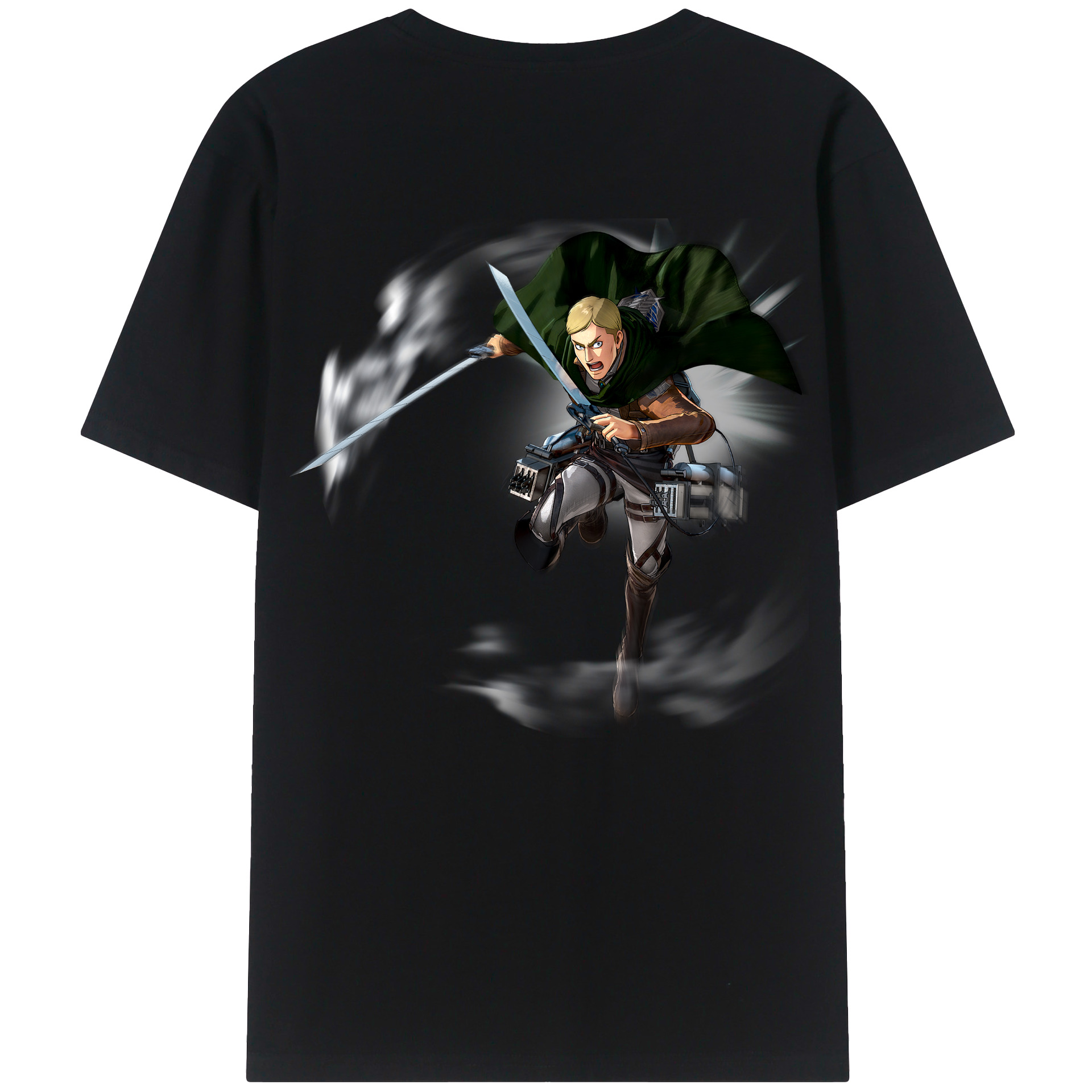 （画像用） 進撃の巨人 エルヴィン・スミス Attack on Titan Erwin Smith レディース半袖Tシャツ(バックプリント)