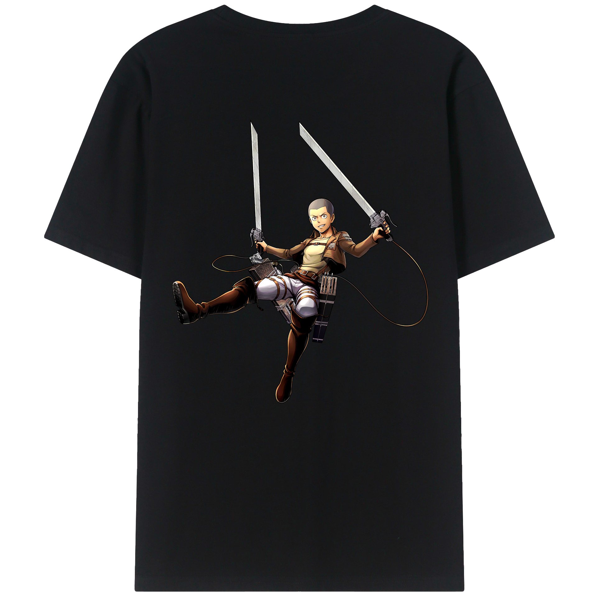 （画像用） 進撃の巨人 コニー·スプリンガー Attack on Titan Connie Springer レディース半袖Tシャツ(バックプリント)