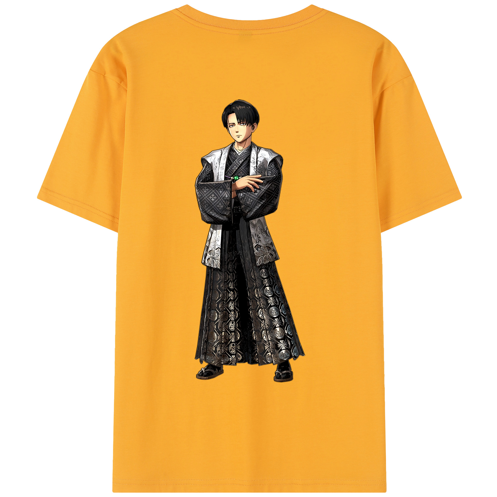 （画像用） 進撃の巨人 リヴァイ·アッカーマン Attack on Titan Levi Ackerman レディース半袖Tシャツ(バックプリント)