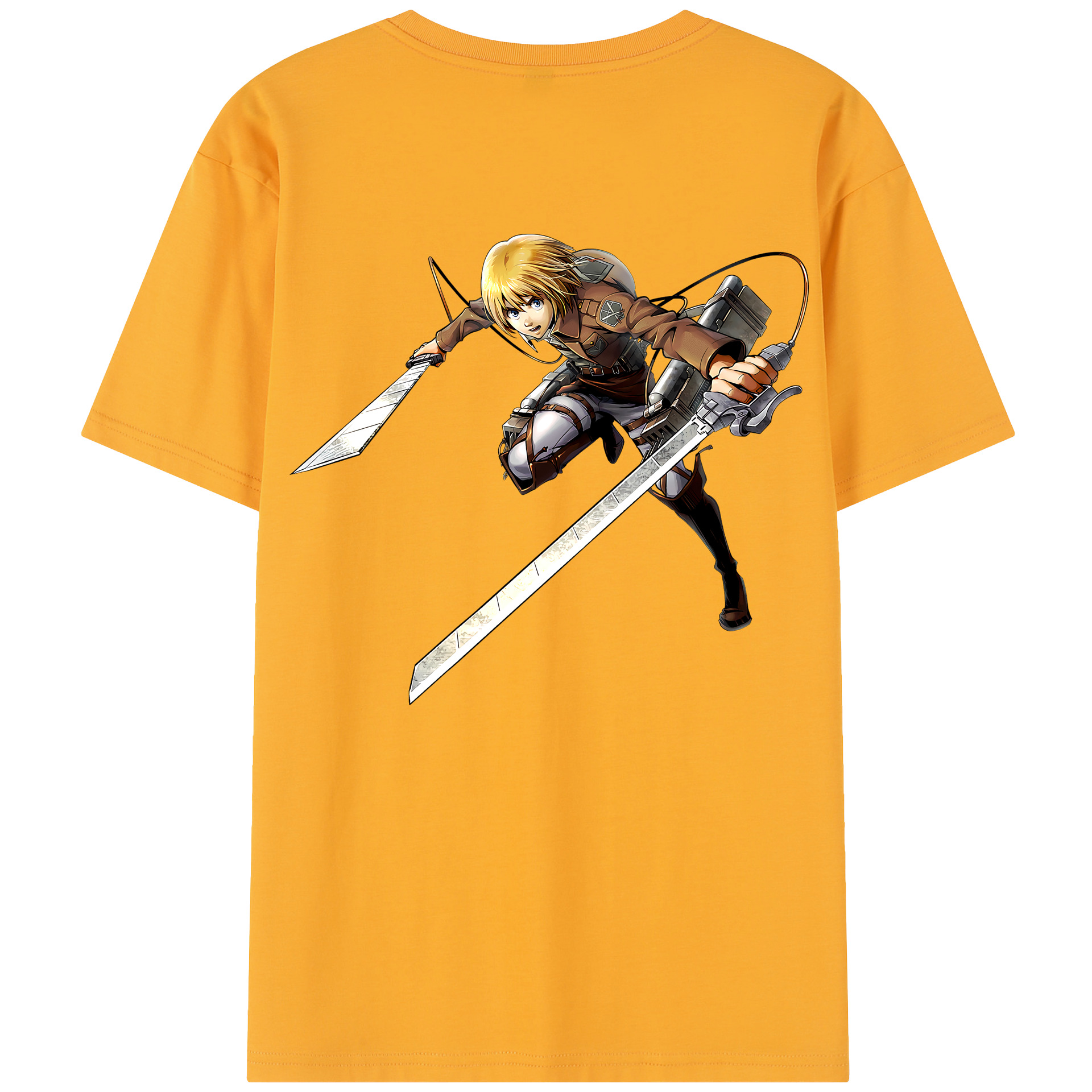 （画像用） 進撃の巨人 アルミン·アルレルト Attack on Titan Armin Arlert レディース半袖Tシャツ(バックプリント)