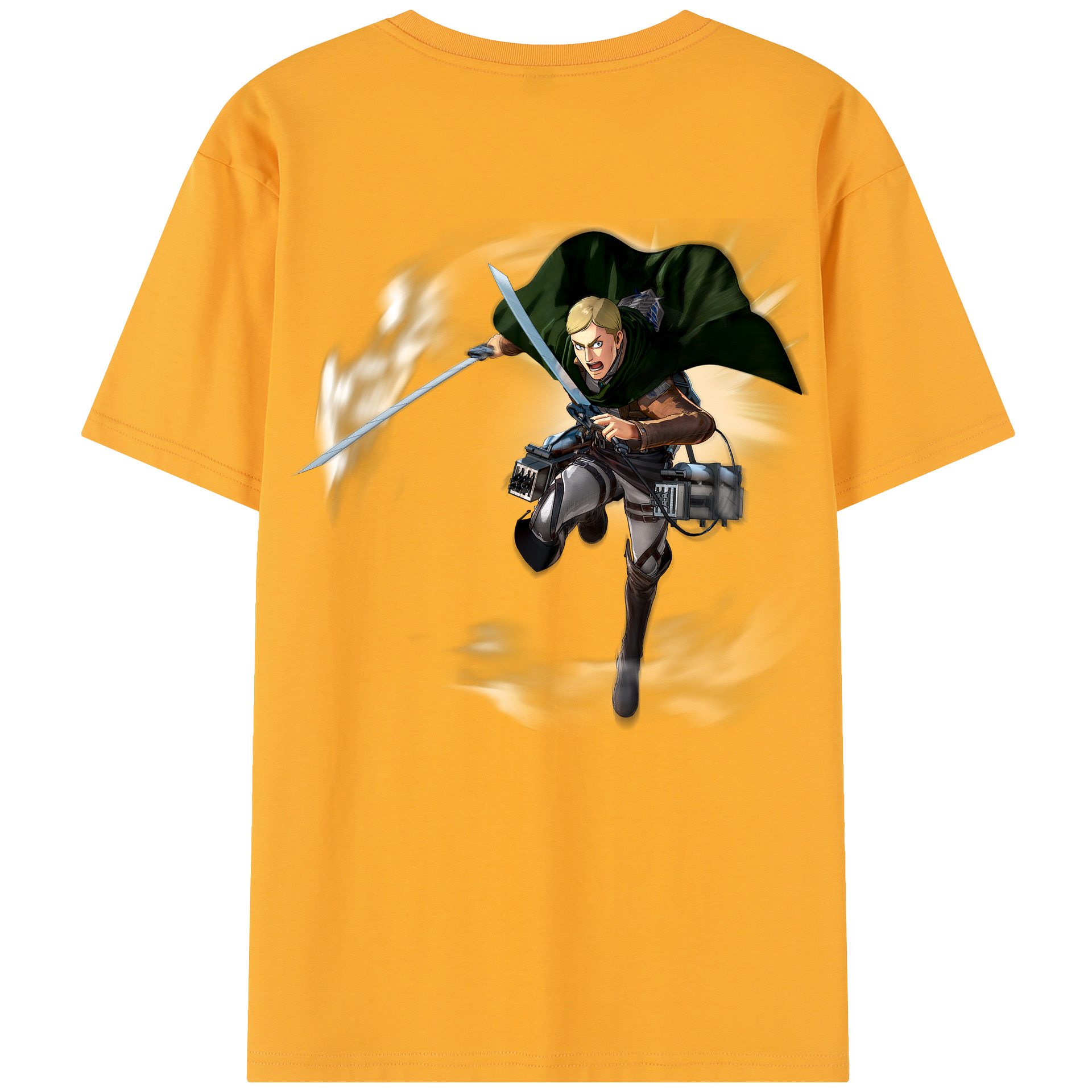 （画像用） 進撃の巨人 エルヴィン・スミス Attack on Titan Erwin Smith レディース半袖Tシャツ(バックプリント)