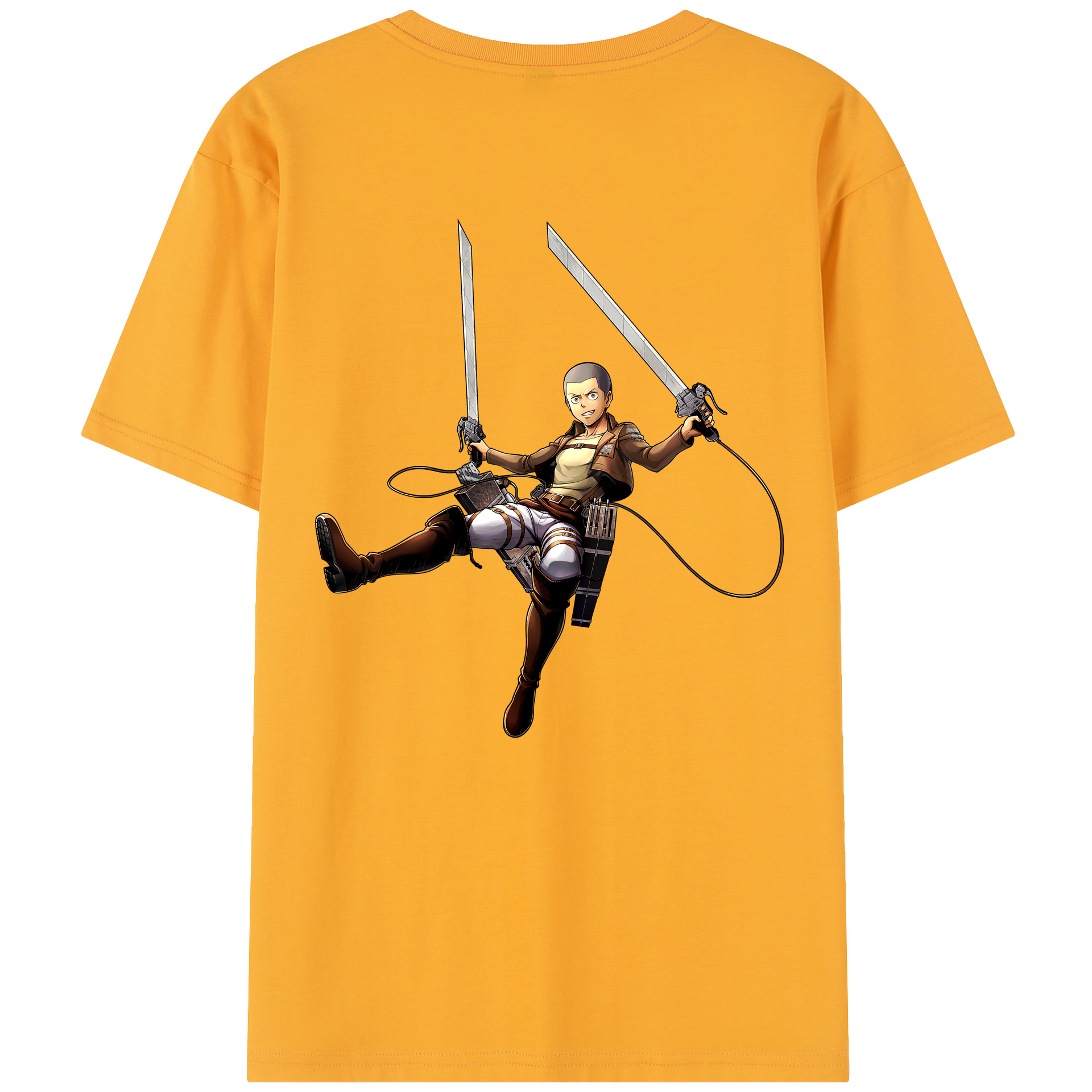 （画像用） 進撃の巨人 コニー·スプリンガー Attack on Titan Connie Springer レディース半袖Tシャツ(バックプリント)