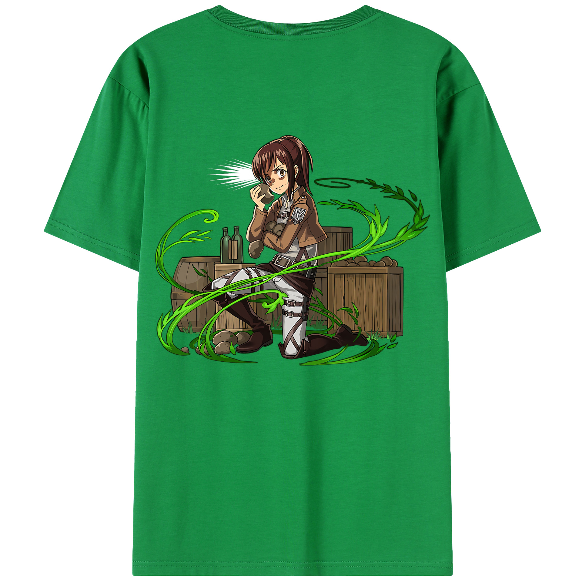 （画像用） 進撃の巨人 サシャ·ブラウス Attack on Titan Sasha Blaus レディース半袖Tシャツ(バックプリント)