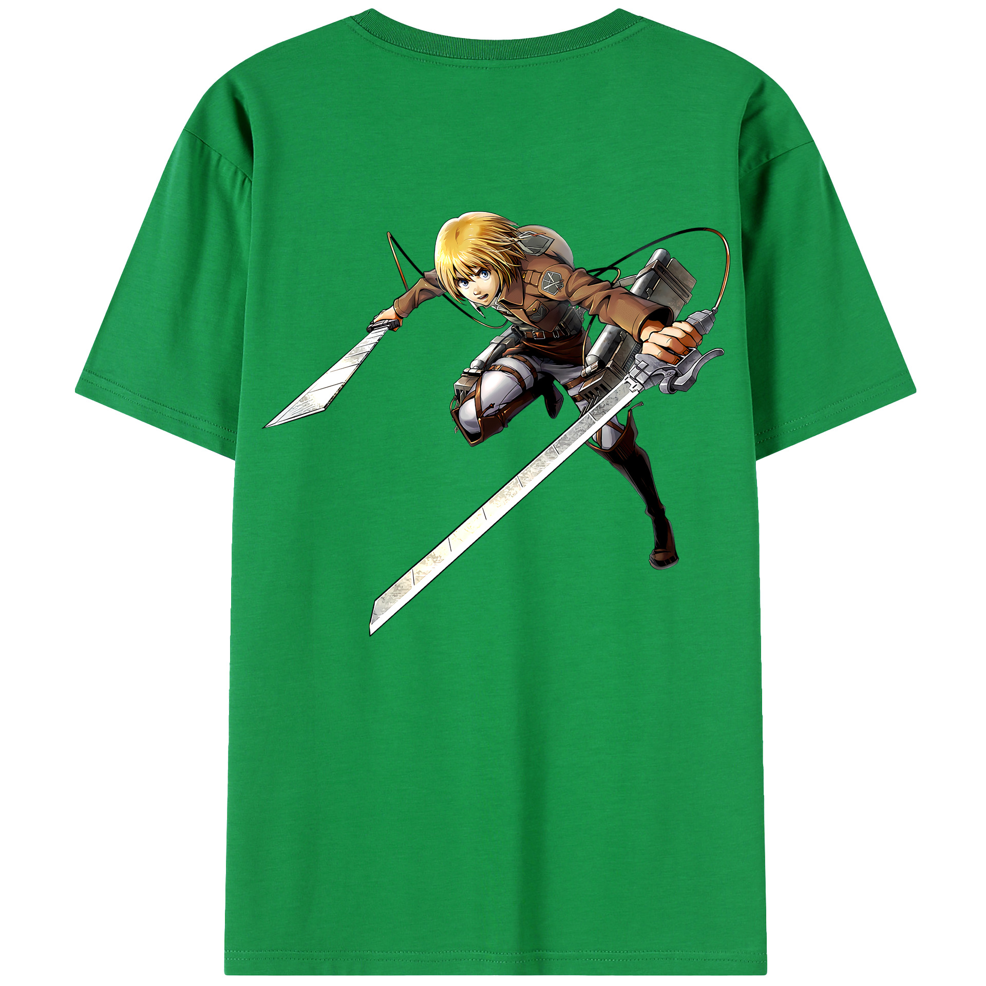 （画像用） 進撃の巨人 アルミン·アルレルト Attack on Titan Armin Arlert レディース半袖Tシャツ(バックプリント)