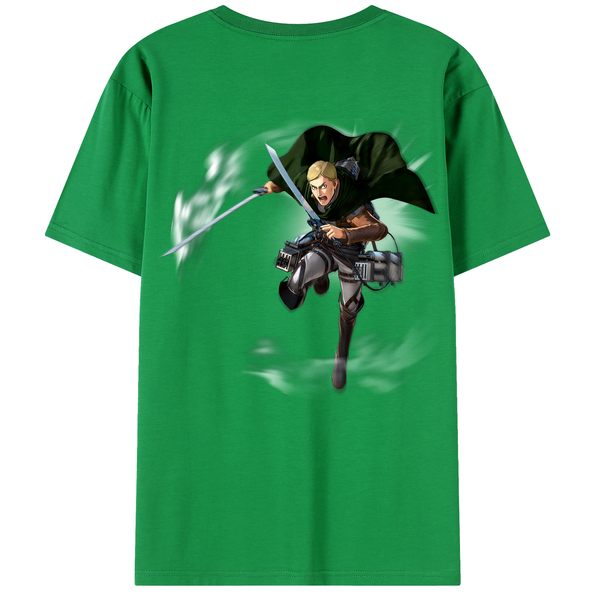 （画像用） 進撃の巨人 エルヴィン・スミス Attack on Titan Erwin Smith レディース半袖Tシャツ(バックプリント)
