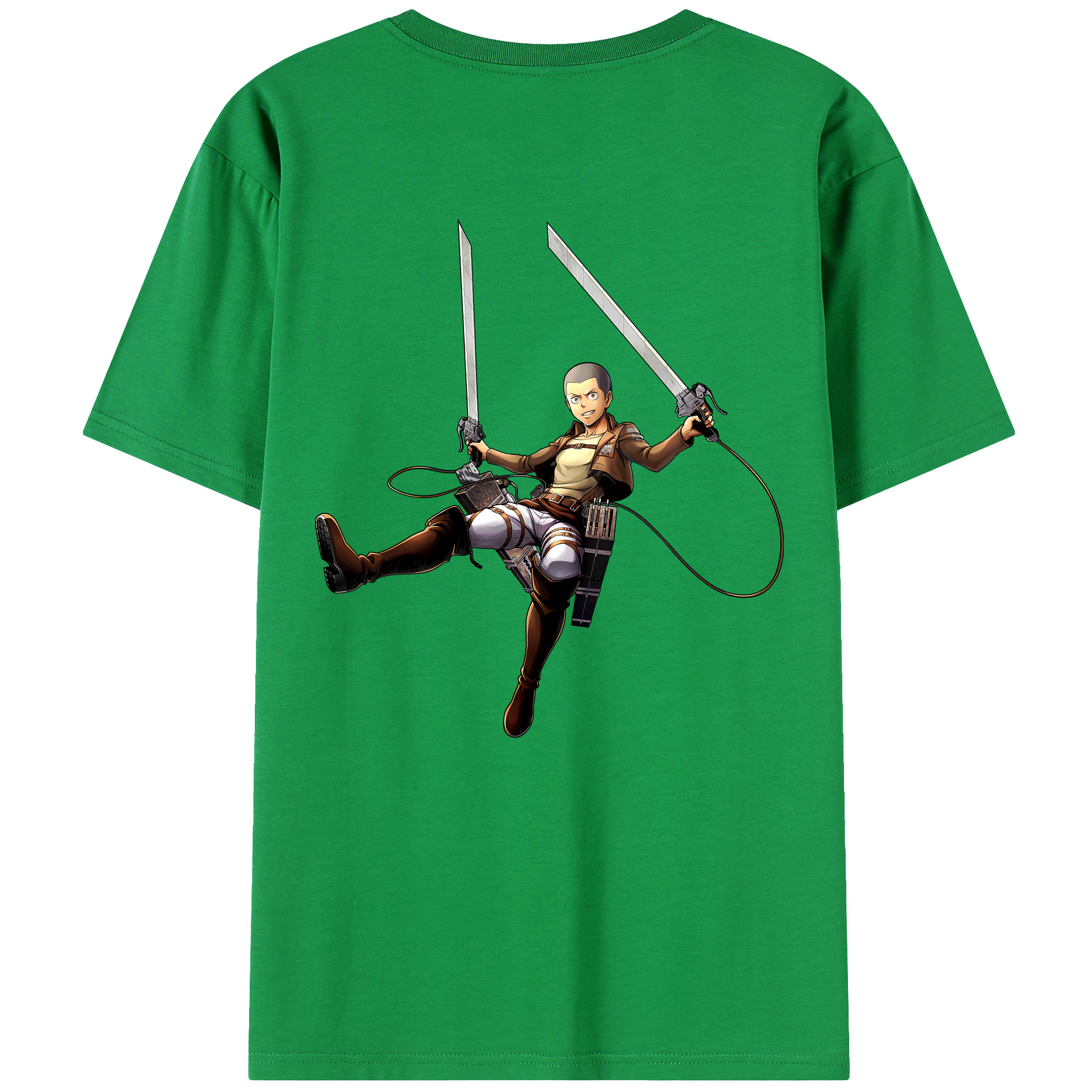（画像用） 進撃の巨人 コニー·スプリンガー Attack on Titan Connie Springer レディース半袖Tシャツ(バックプリント)
