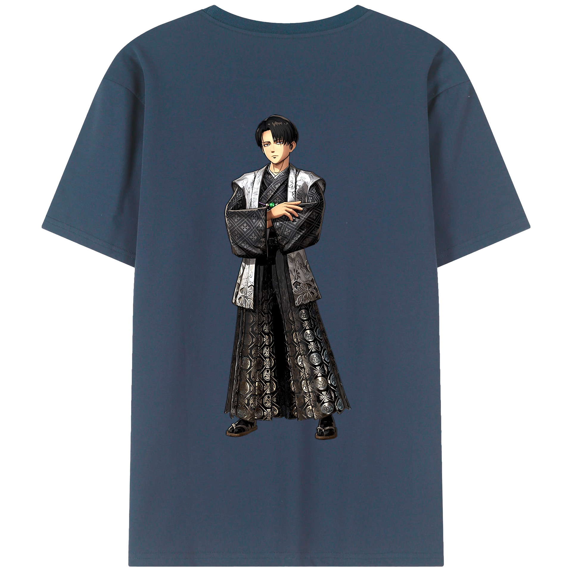 （画像用） 進撃の巨人 リヴァイ·アッカーマン Attack on Titan Levi Ackerman レディース半袖Tシャツ(バックプリント)