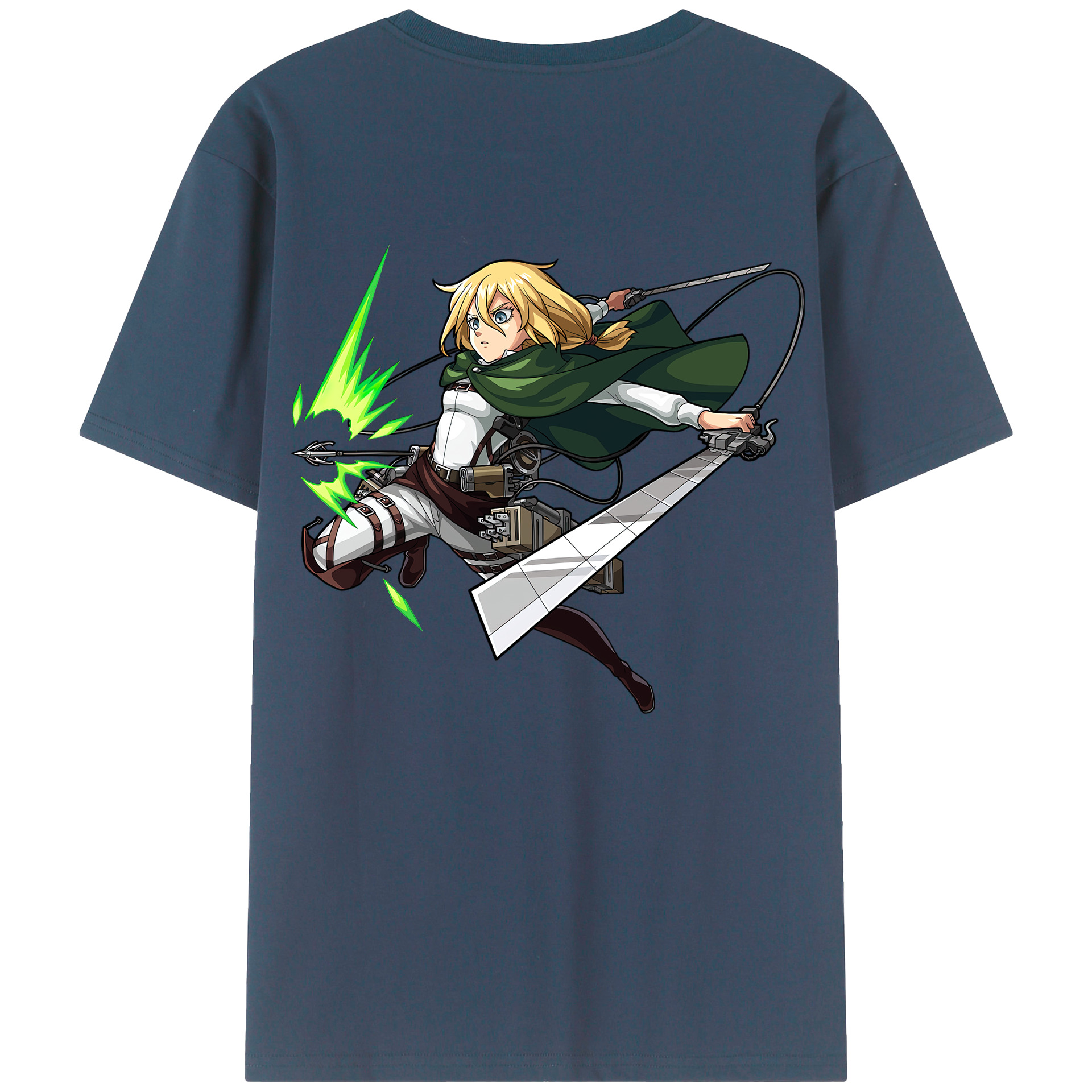 （画像用） 進撃の巨人 クリスタ·レンズ Attack on Titan Christa Lenz レディース半袖Tシャツ(バックプリント)