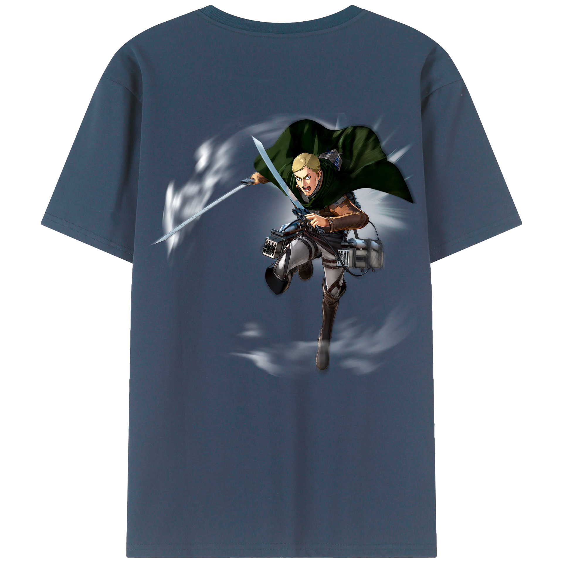（画像用） 進撃の巨人 エルヴィン・スミス Attack on Titan Erwin Smith レディース半袖Tシャツ(バックプリント)