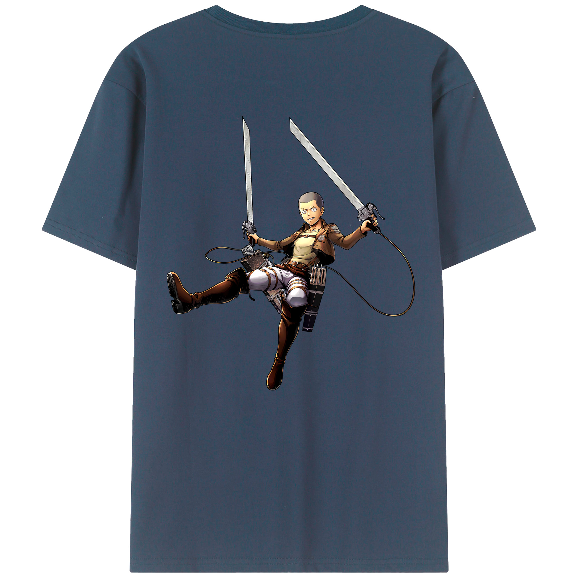 （画像用） 進撃の巨人 コニー·スプリンガー Attack on Titan Connie Springer レディース半袖Tシャツ(バックプリント)