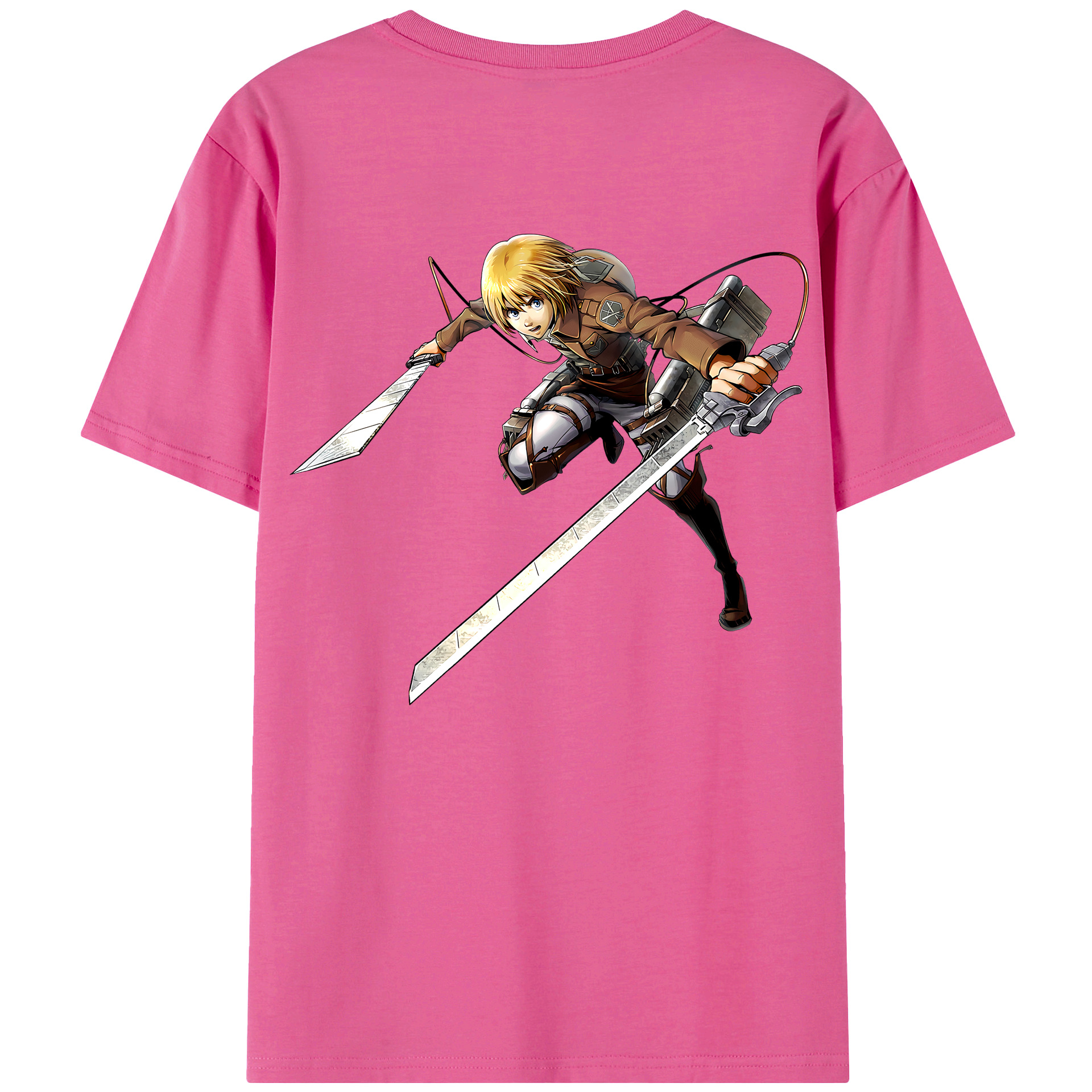 （画像用） 進撃の巨人 アルミン·アルレルト Attack on Titan Armin Arlert レディース半袖Tシャツ(バックプリント)