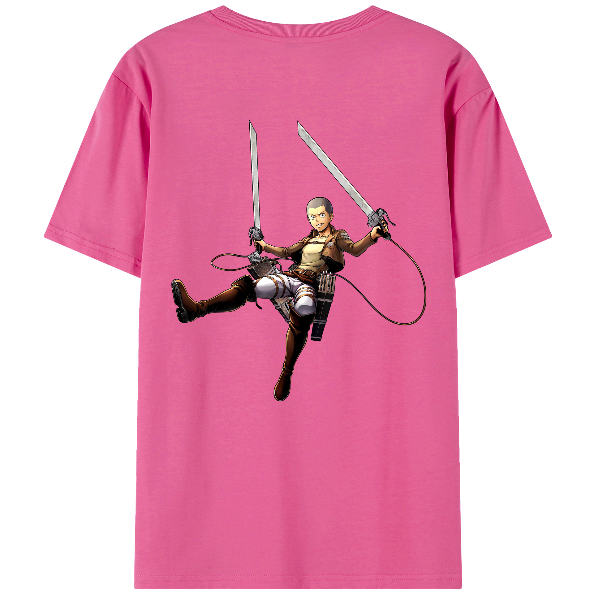（画像用） 進撃の巨人 コニー·スプリンガー Attack on Titan Connie Springer レディース半袖Tシャツ(バックプリント)