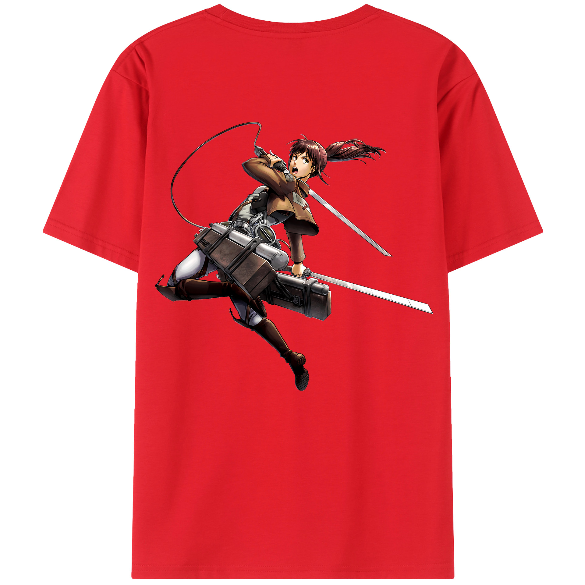 （画像用） 進撃の巨人 サシャ·ブラウス Attack on Titan Sasha Blaus レディース半袖Tシャツ(バックプリント)