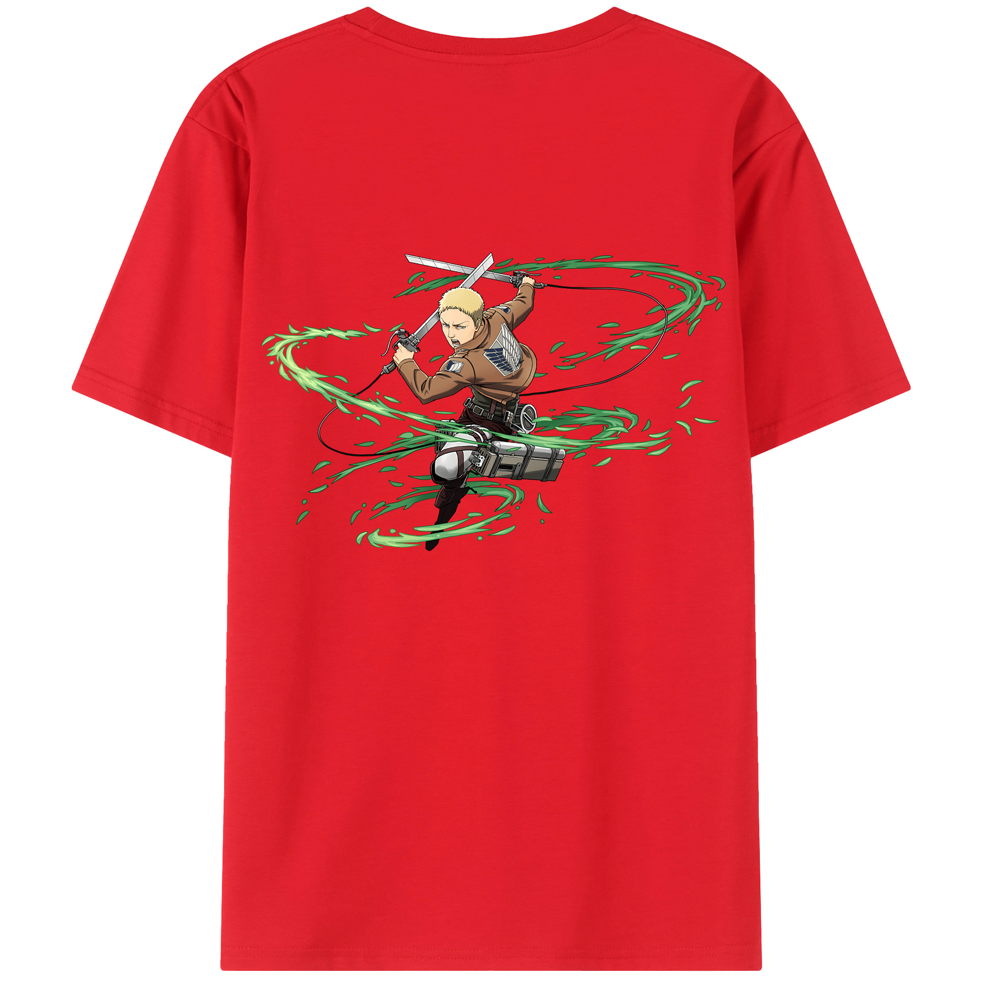（画像用） 進撃の巨人 ライナー・ブラウン Attack on Titan Reiner Braun レディース半袖Tシャツ(バックプリント)