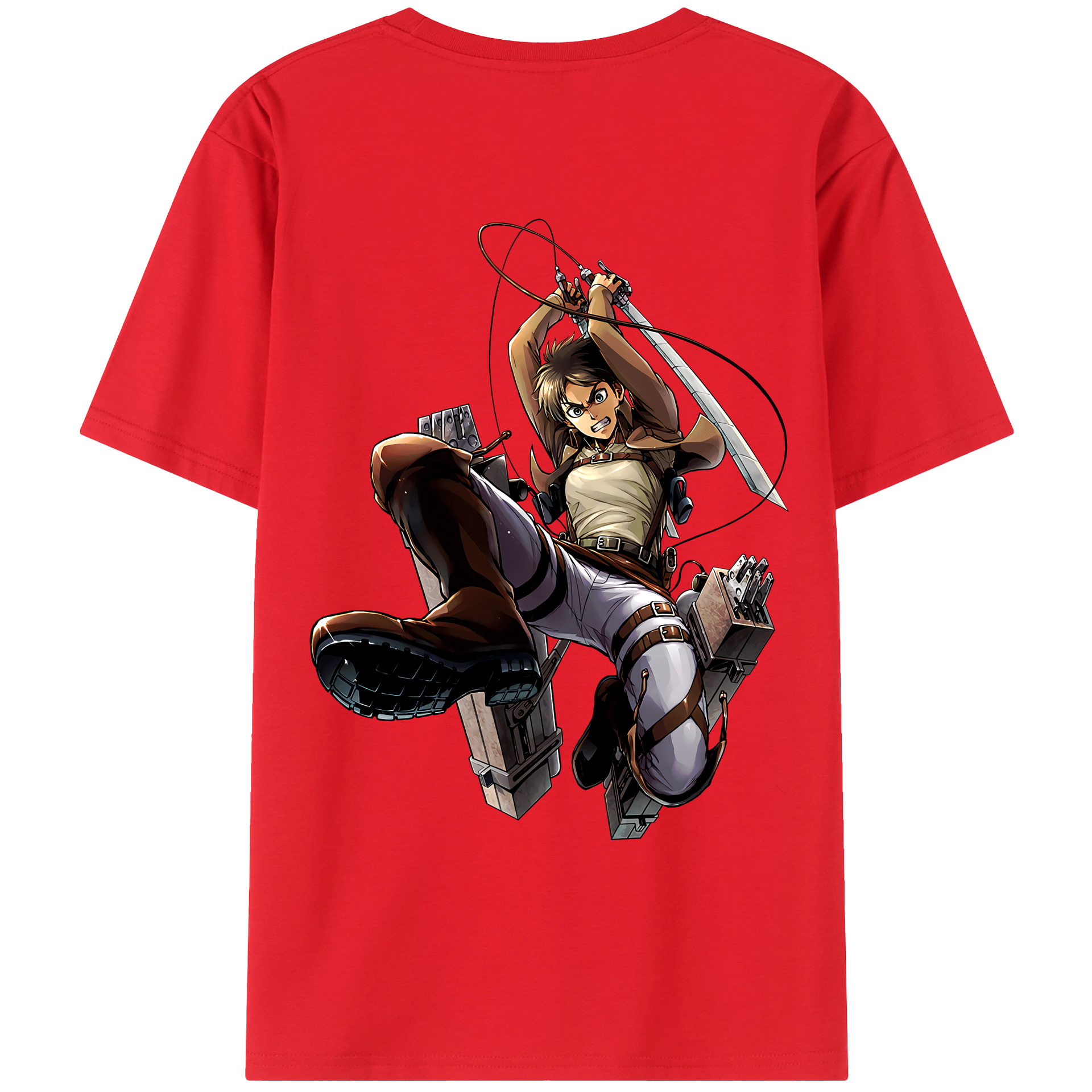 （画像用） 進撃の巨人 エレン･イェーガー Attack on Titan Eren Jäger レディース半袖Tシャツ(バックプリント)