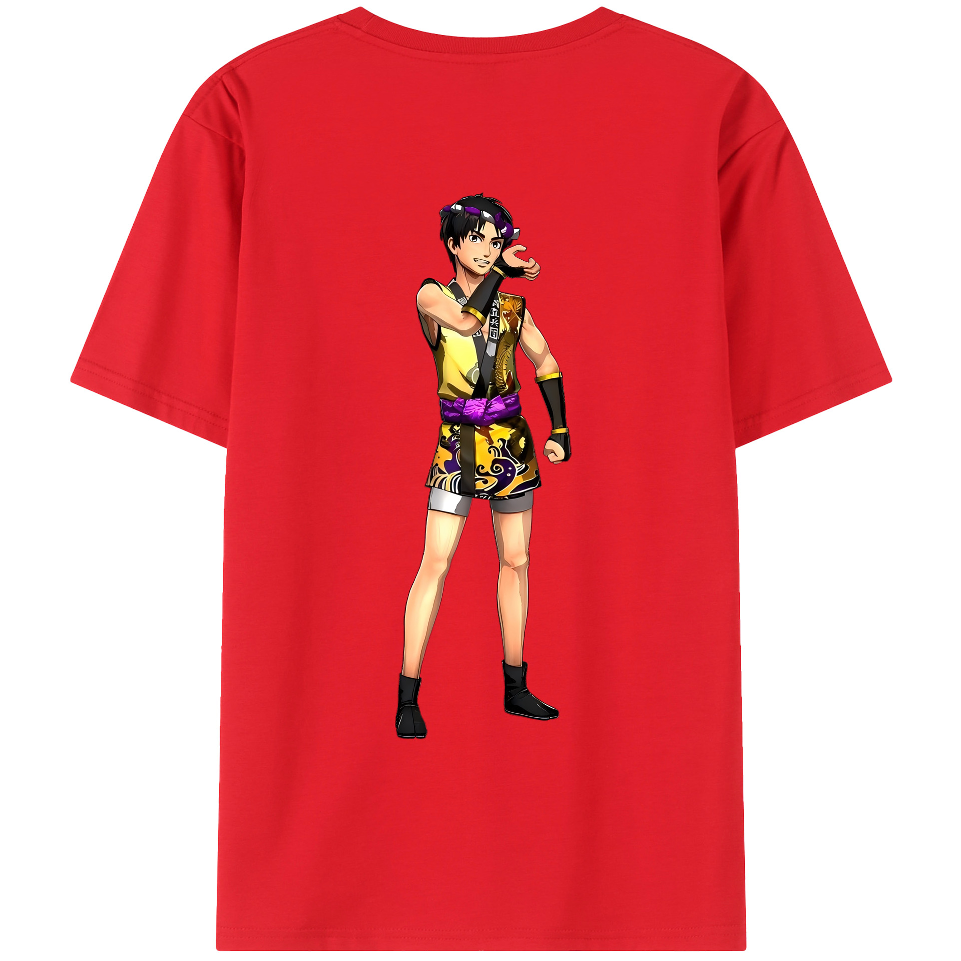 （画像用） 進撃の巨人 リヴァイ·アッカーマン Attack on Titan Levi Ackerman レディース半袖Tシャツ(バックプリント)