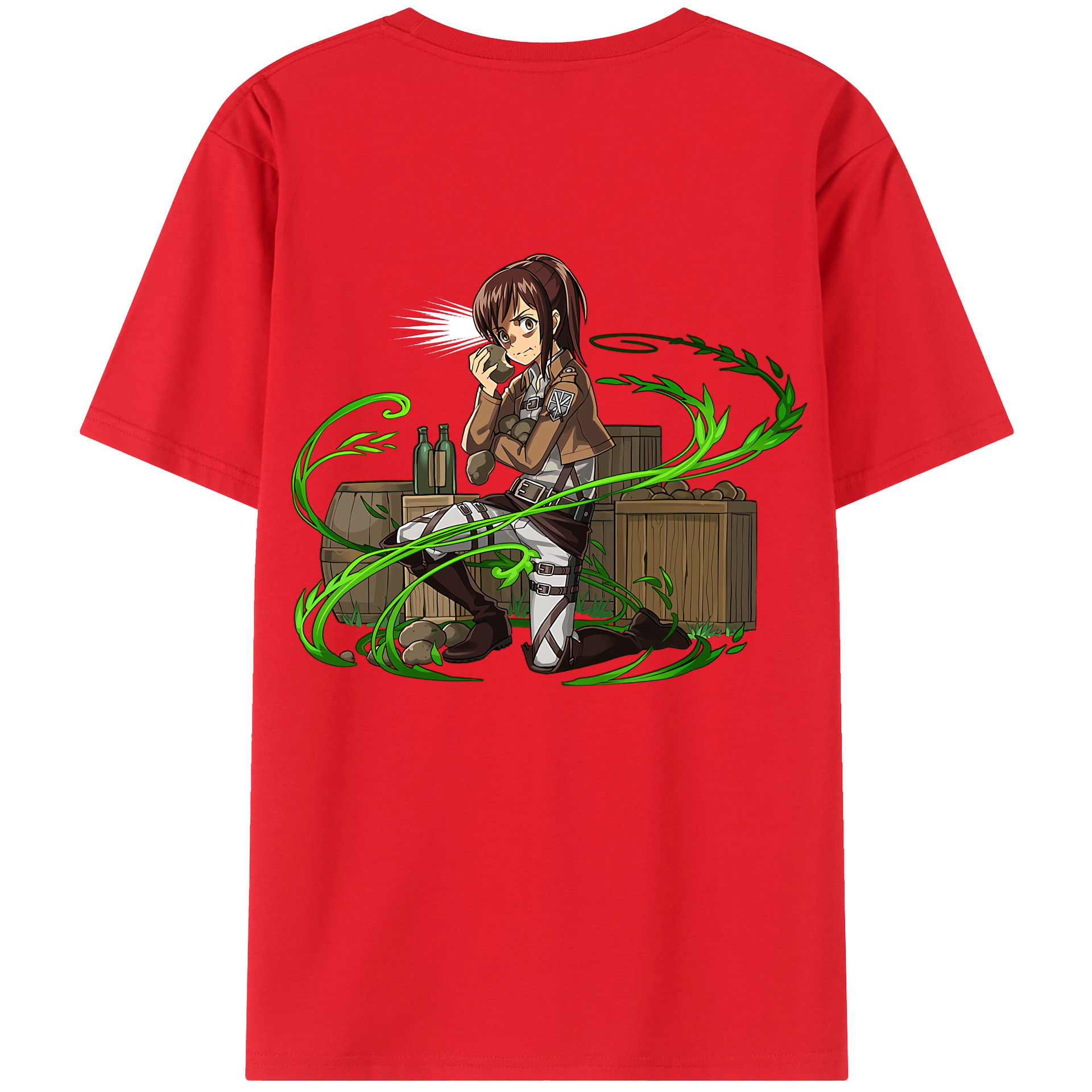 （画像用） 進撃の巨人 サシャ·ブラウス Attack on Titan Sasha Blaus レディース半袖Tシャツ(バックプリント)