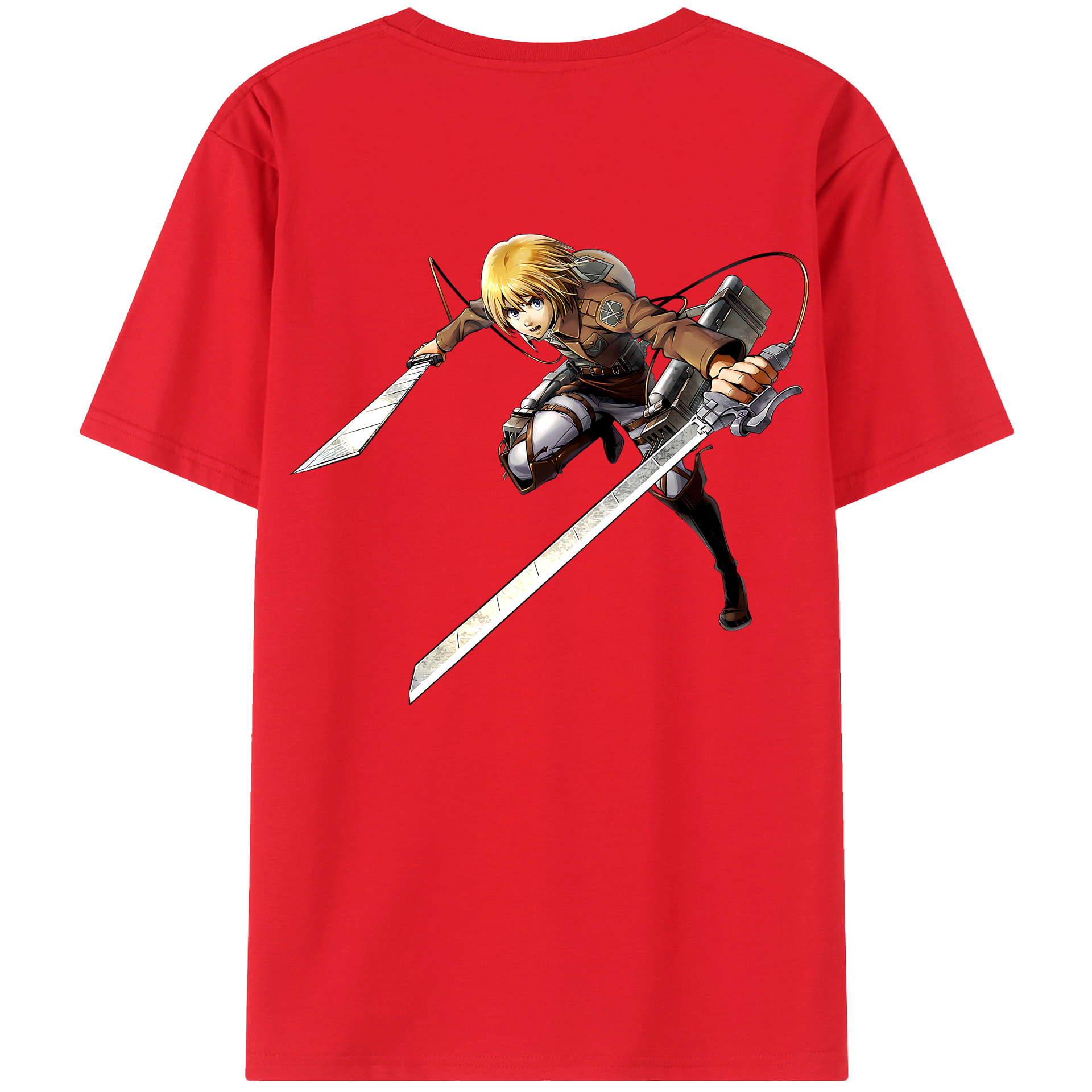 （画像用） 進撃の巨人 アルミン·アルレルト Attack on Titan Armin Arlert レディース半袖Tシャツ(バックプリント)