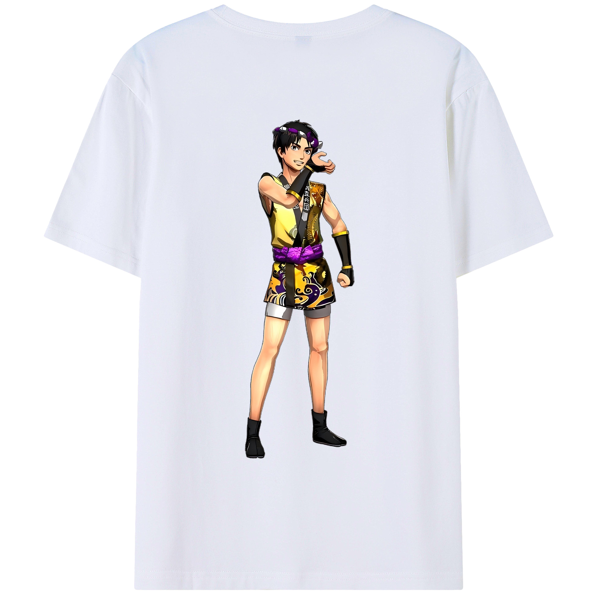 （画像用） 進撃の巨人 リヴァイ·アッカーマン Attack on Titan Levi Ackerman レディース半袖Tシャツ(バックプリント)