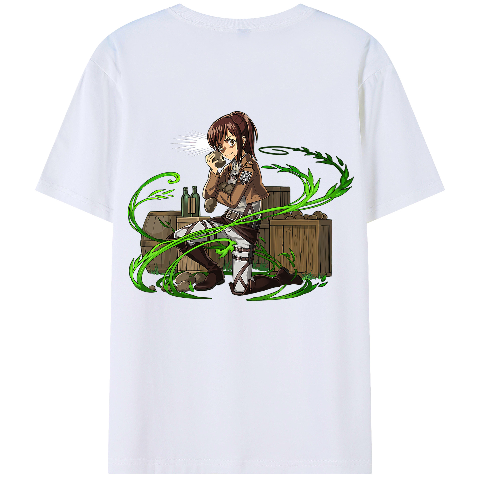 （画像用） 進撃の巨人 サシャ·ブラウス Attack on Titan Sasha Blaus レディース半袖Tシャツ(バックプリント)