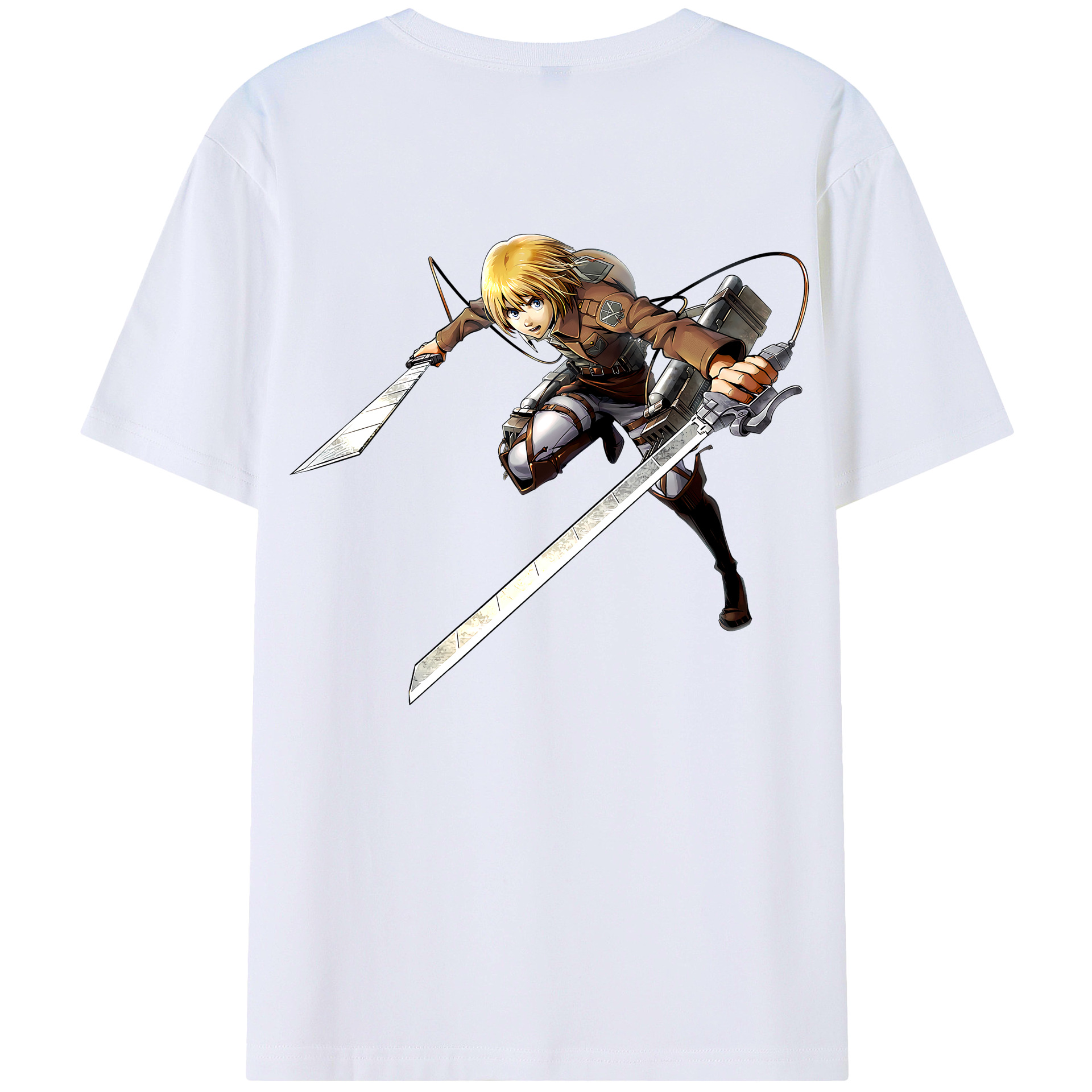 （画像用） 進撃の巨人 アルミン·アルレルト Attack on Titan Armin Arlert レディース半袖Tシャツ(バックプリント)