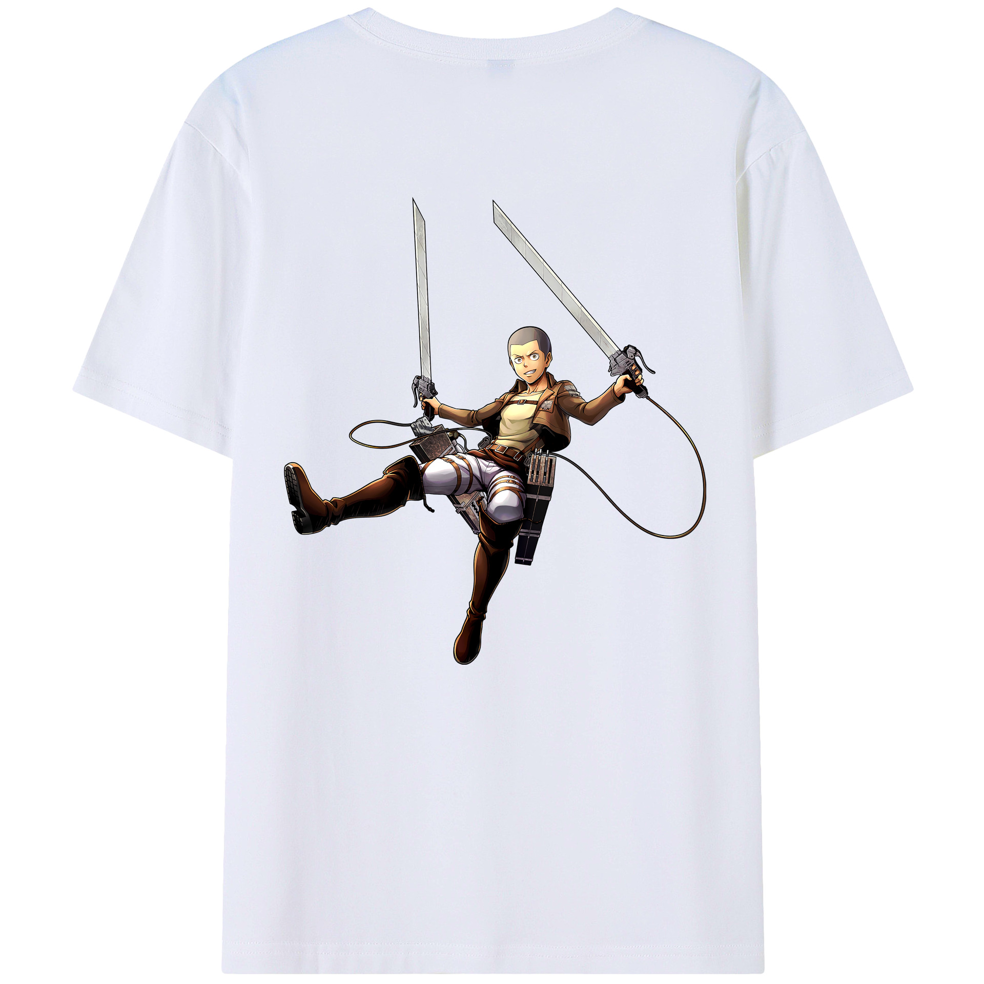 （画像用） 進撃の巨人 コニー·スプリンガー Attack on Titan Connie Springer レディース半袖Tシャツ(バックプリント)