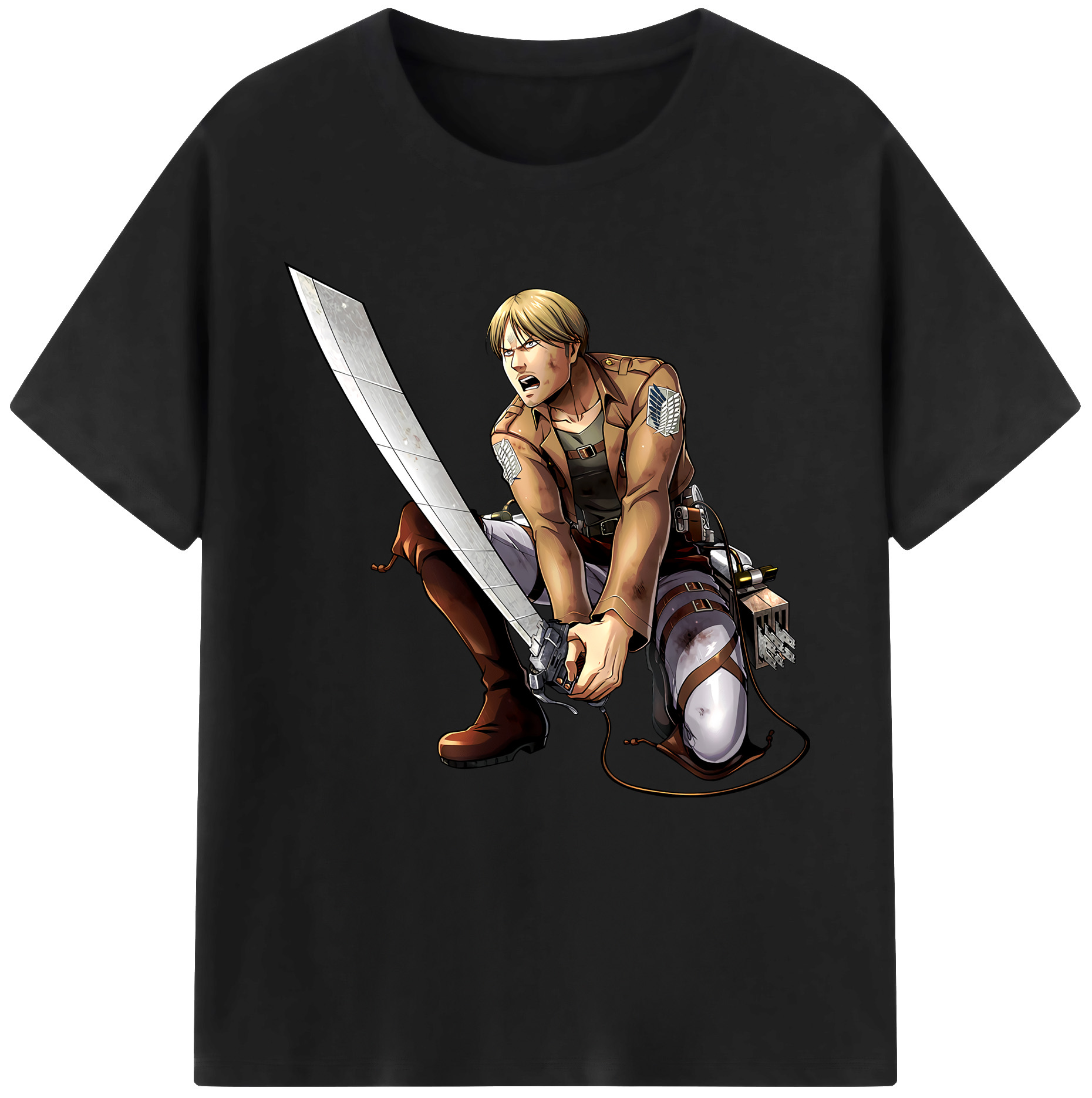 （画像用） 進撃の巨人 ミケ·ザカリアス Attack on Titan Mike Zakarius レディースカジュアルプリントTシャツ（綿100％）