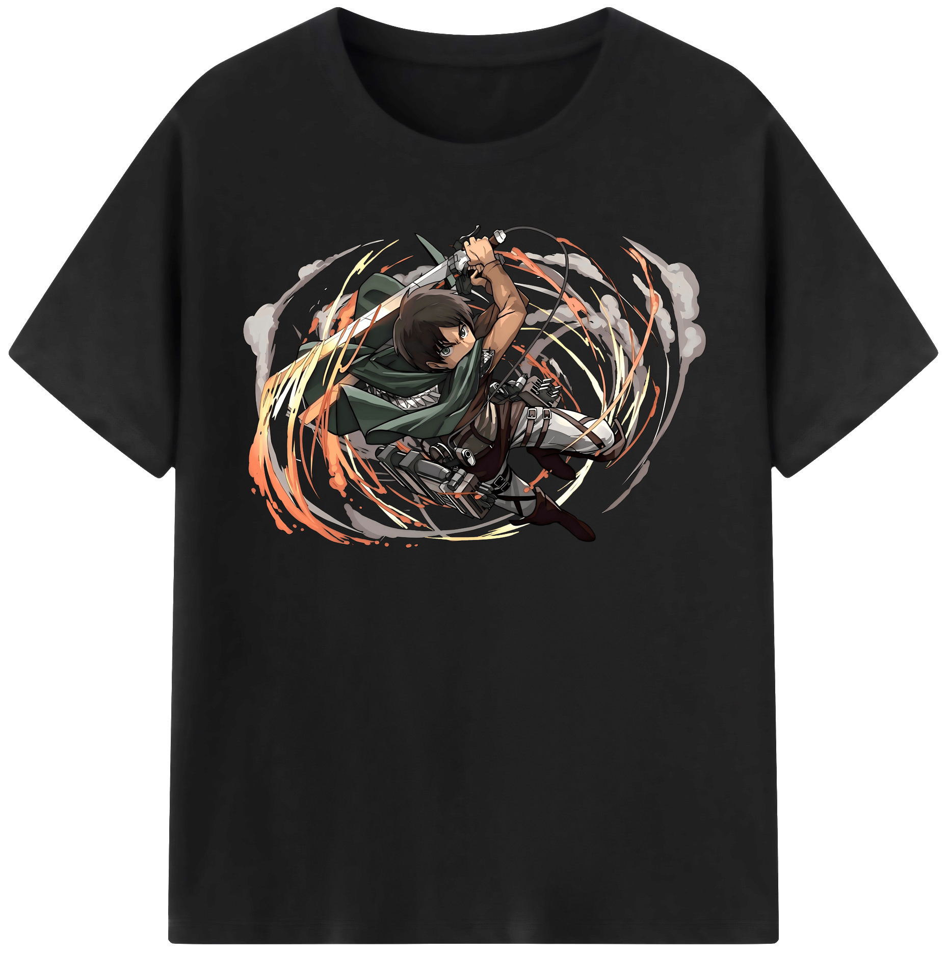 （画像用） 進撃の巨人 エレン･イェーガー Attack on Titan Eren Jäger レディースカジュアルプリントTシャツ（綿100％）