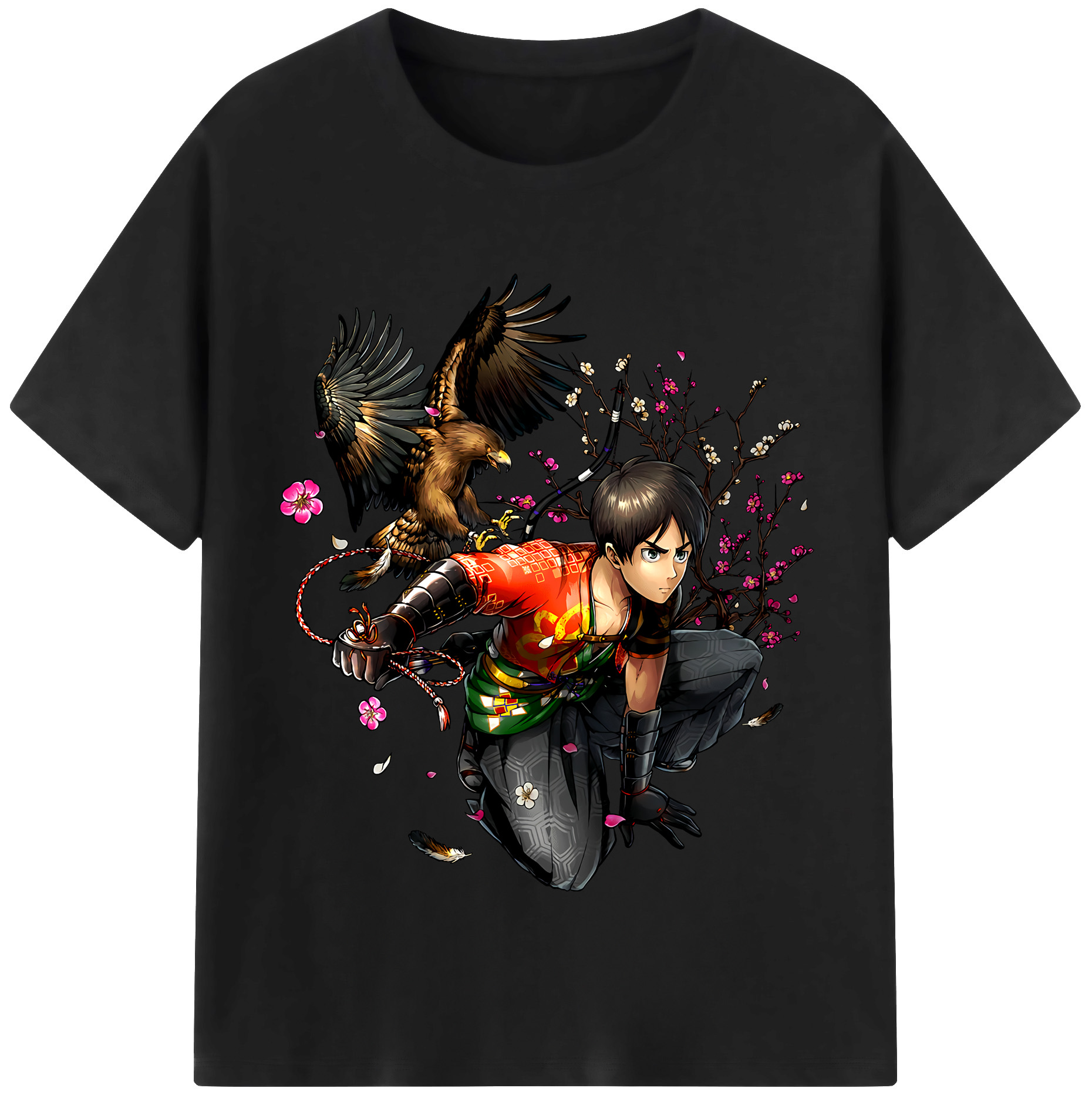 （画像用） 進撃の巨人 エレン･イェーガー Attack on Titan Eren Jäger レディースカジュアルプリントTシャツ（綿100％）