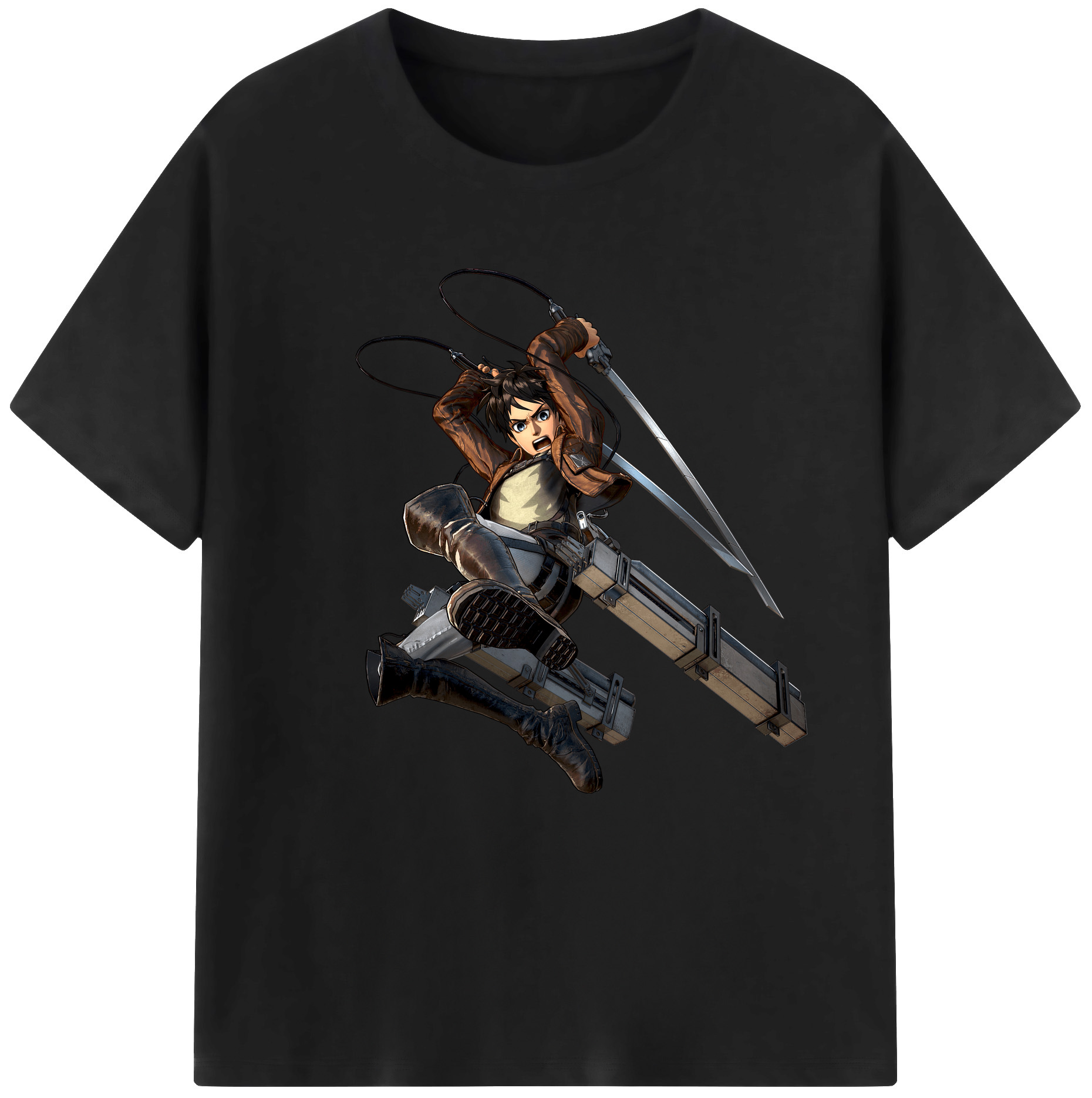 （画像用） 進撃の巨人 エレン･イェーガー Attack on Titan Eren Jäger レディースカジュアルプリントTシャツ（綿100％）
