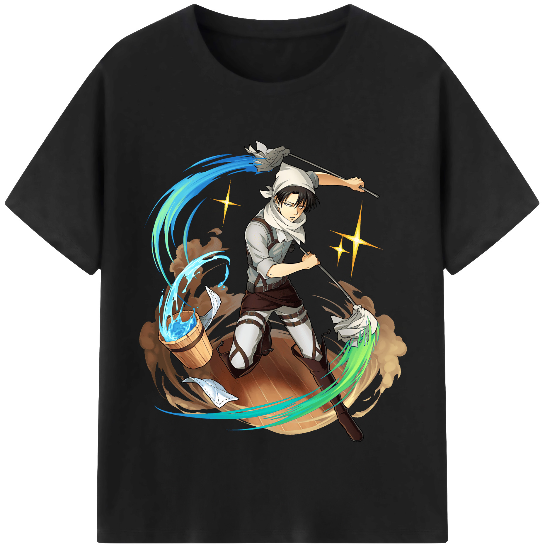 （画像用） 進撃の巨人 リヴァイ·アッカーマン Attack on Titan Levi Ackerman レディースカジュアルプリントTシャツ（綿100％）
