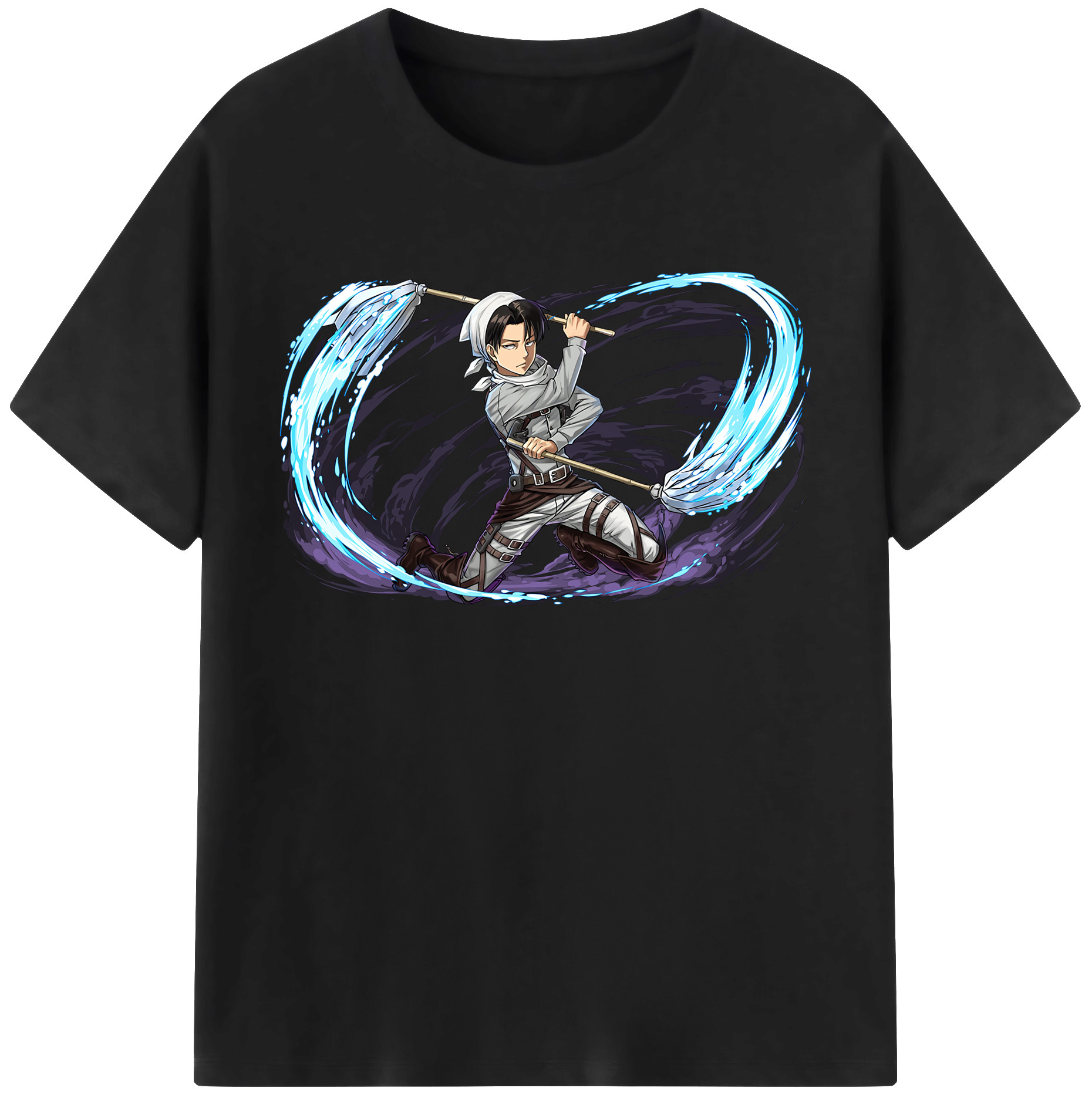 （画像用） 進撃の巨人 リヴァイ·アッカーマン Attack on Titan Levi Ackerman レディースカジュアルプリントTシャツ（綿100％）