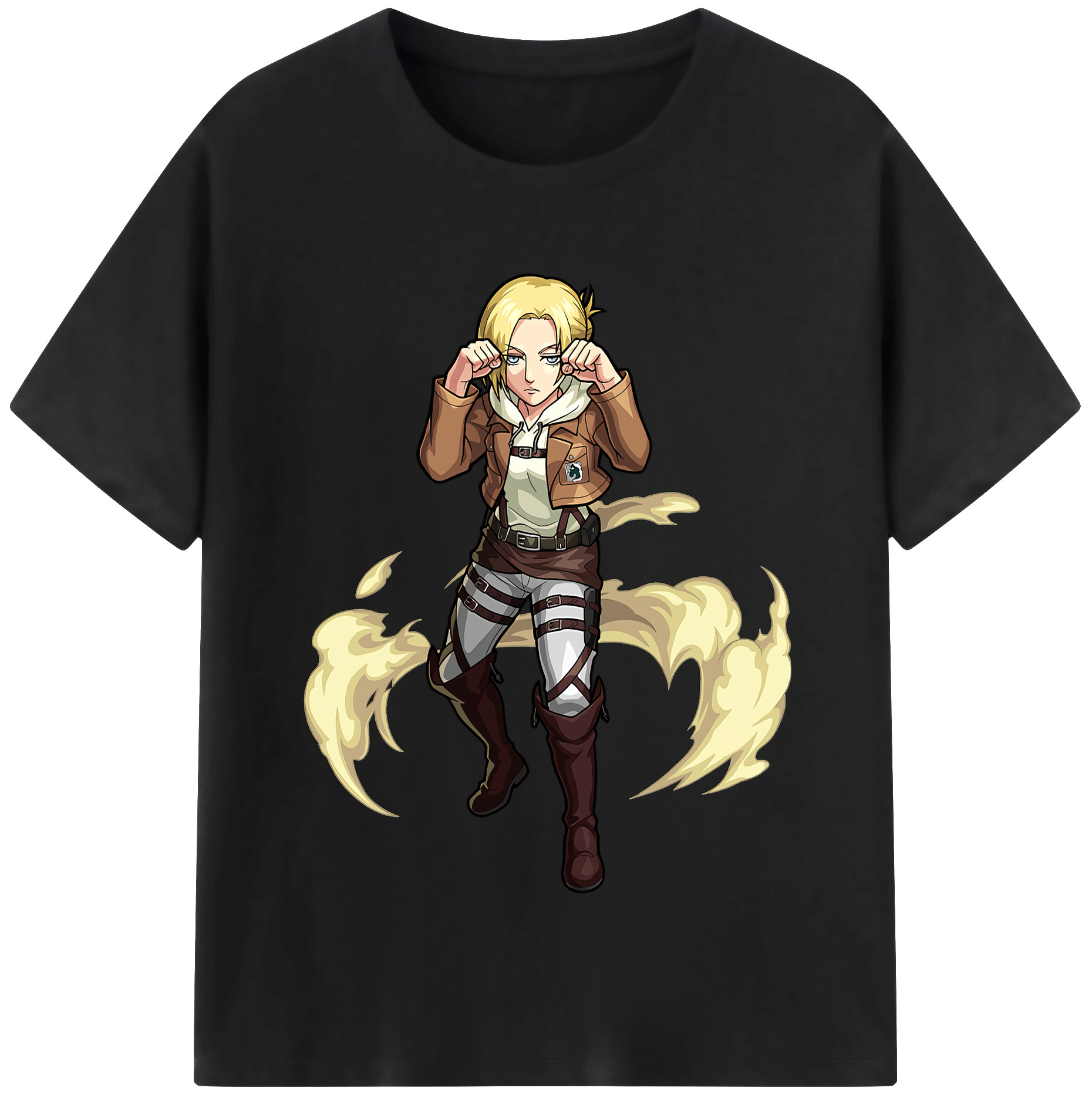 （画像用） 進撃の巨人 アニ・レオンハート Attack on Titan Annie Leonhart レディースカジュアルプリントTシャツ（綿100％）