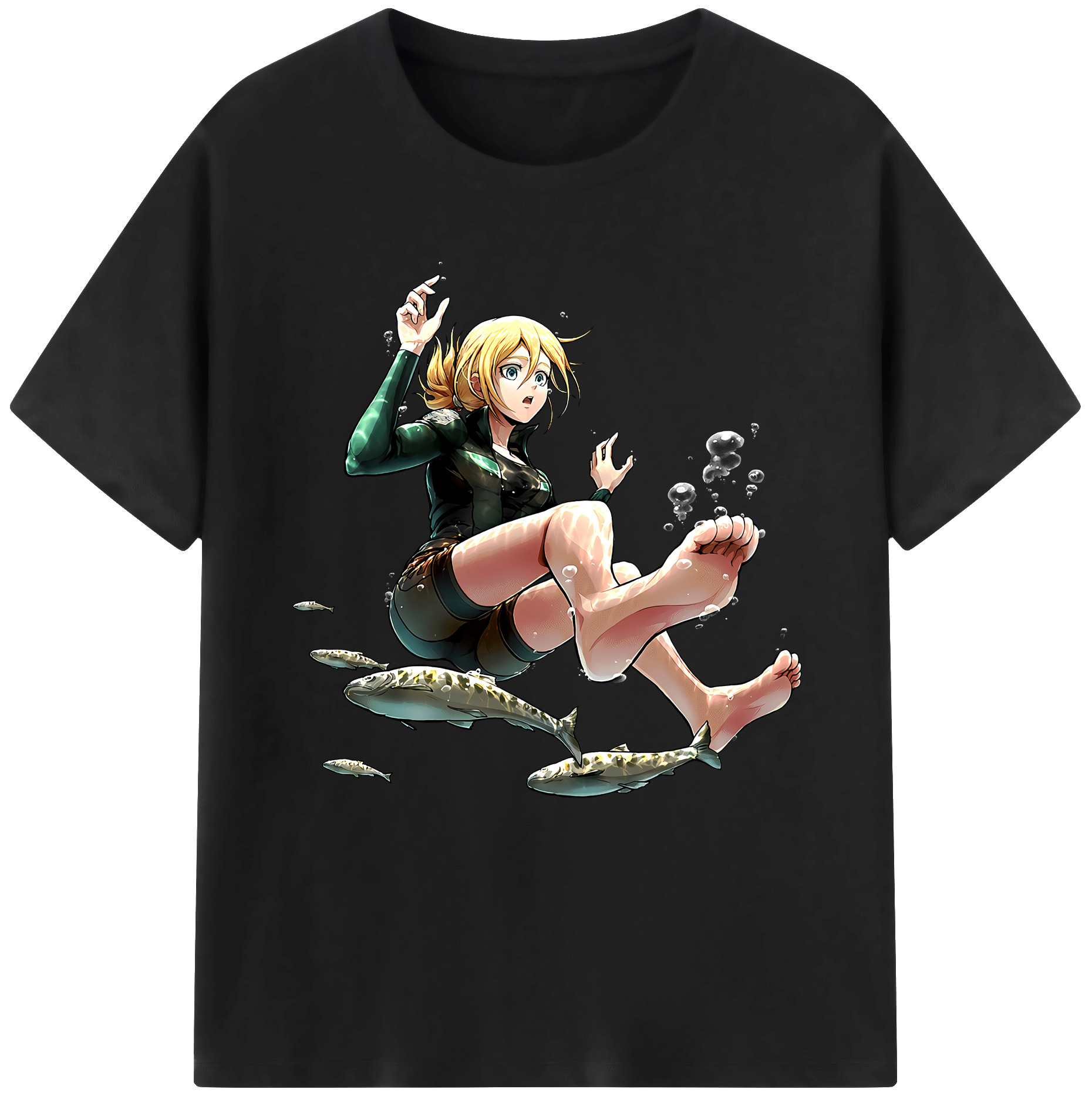 （画像用） 進撃の巨人 クリスタ·レンズ Attack on Titan Christa Lenz レディースカジュアルプリントTシャツ（綿100％）