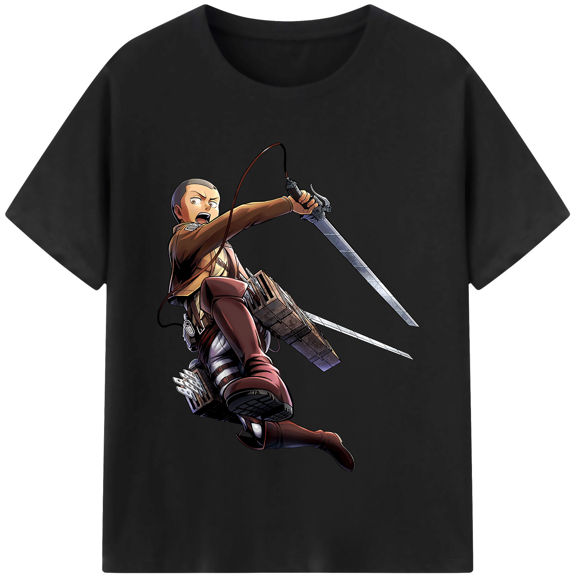 （画像用） 進撃の巨人 コニー·スプリンガー Attack on Titan Connie Springer レディースカジュアルプリントTシャツ（綿100％）