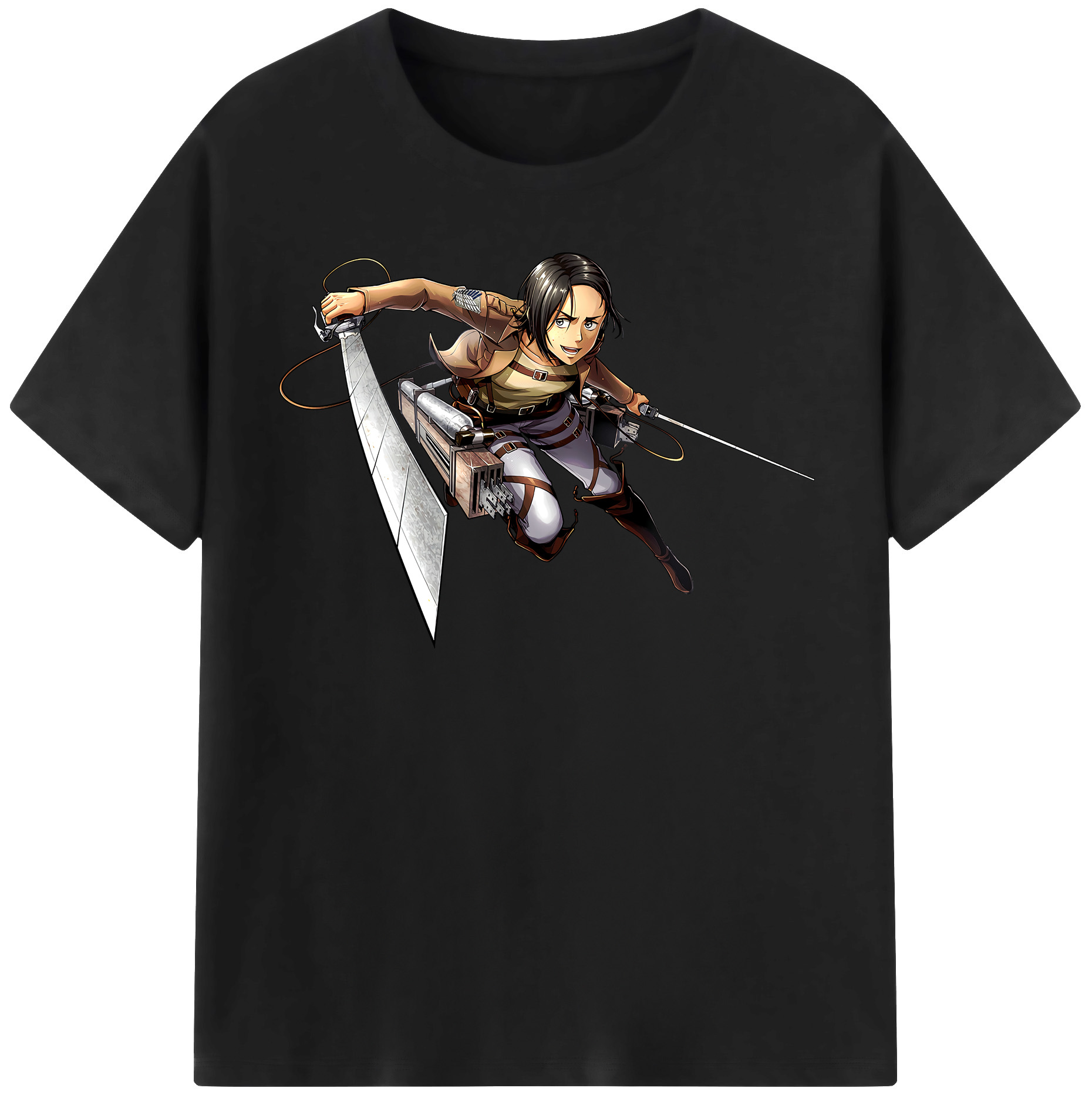 （画像用） 進撃の巨人 Attack on Titan レディースカジュアルプリントTシャツ（綿100％）