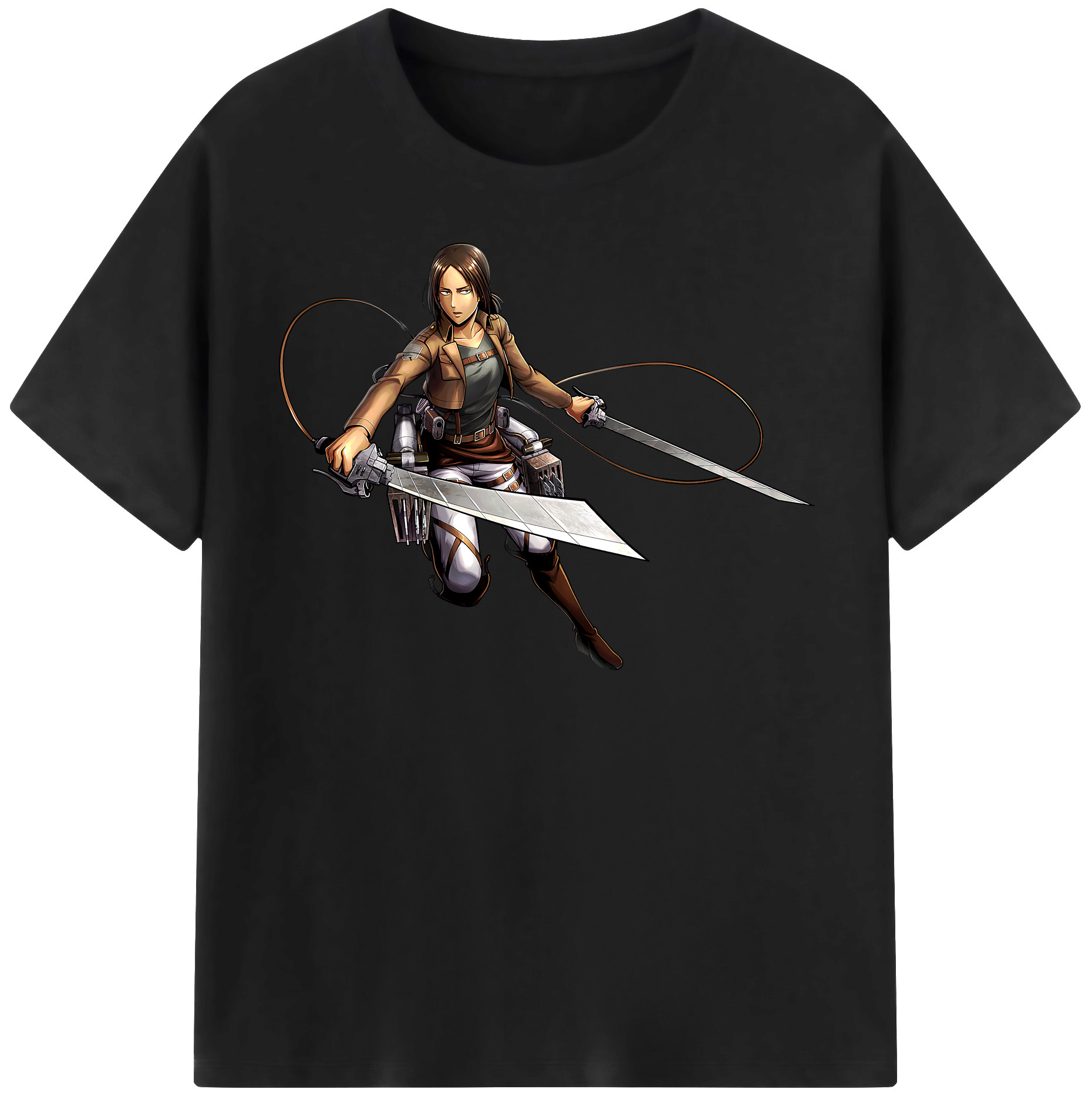 （画像用） 進撃の巨人 Attack on Titan レディースカジュアルプリントTシャツ（綿100％）