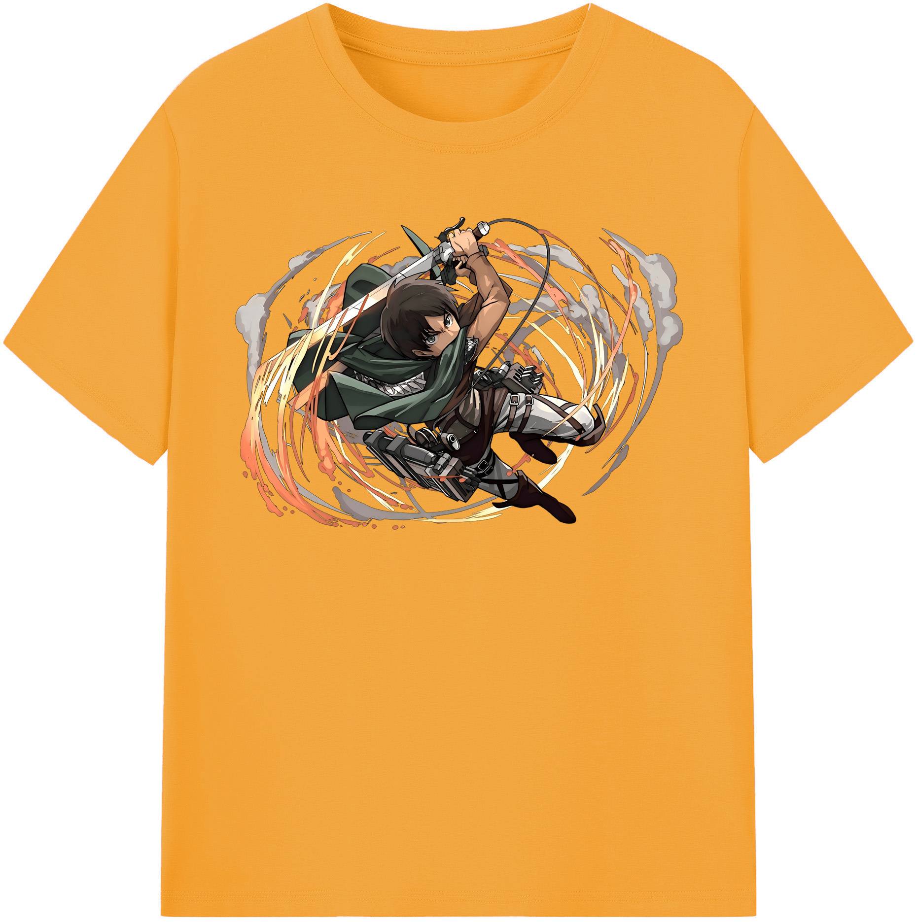 （画像用） 進撃の巨人 エレン･イェーガー Attack on Titan Eren Jäger レディースカジュアルプリントTシャツ（綿100％）