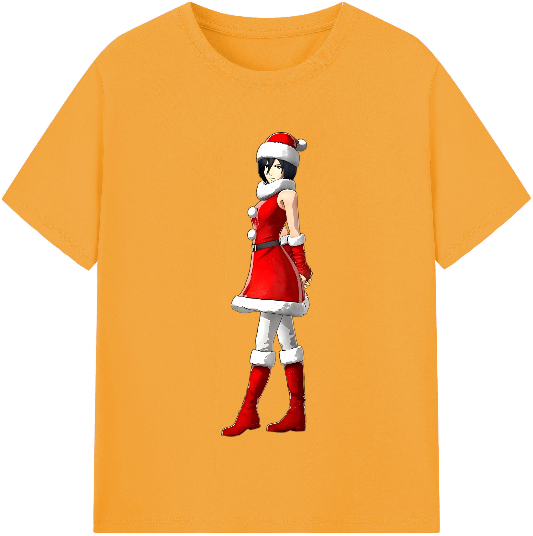 （画像用） 進撃の巨人 ミカサ·アッカーマン Attack on Titan Mikasa Ackerman レディースカジュアルプリントTシャツ（綿100％）