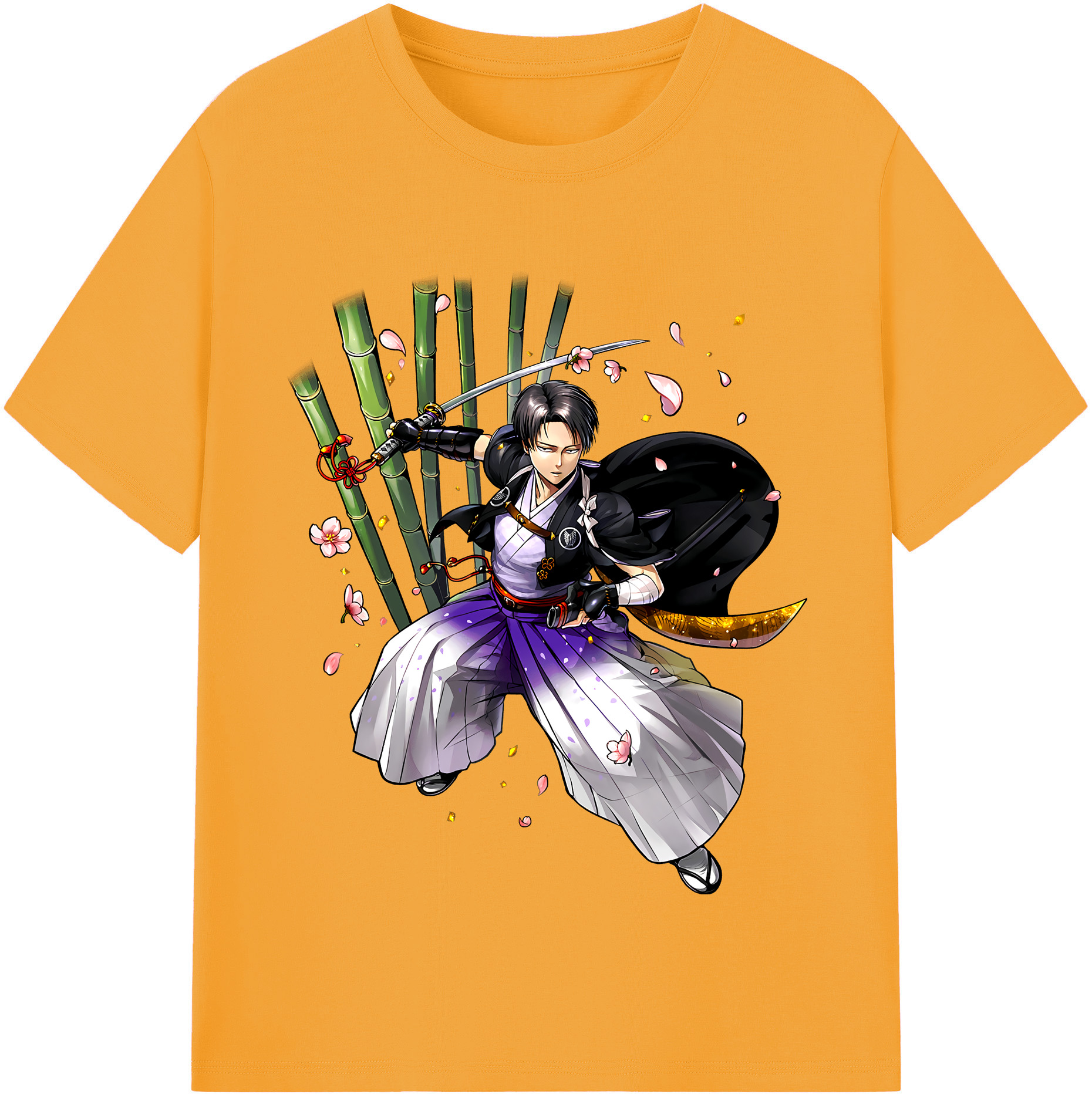 （画像用） 進撃の巨人 リヴァイ·アッカーマン Attack on Titan Levi Ackerman レディースカジュアルプリントTシャツ（綿100％）