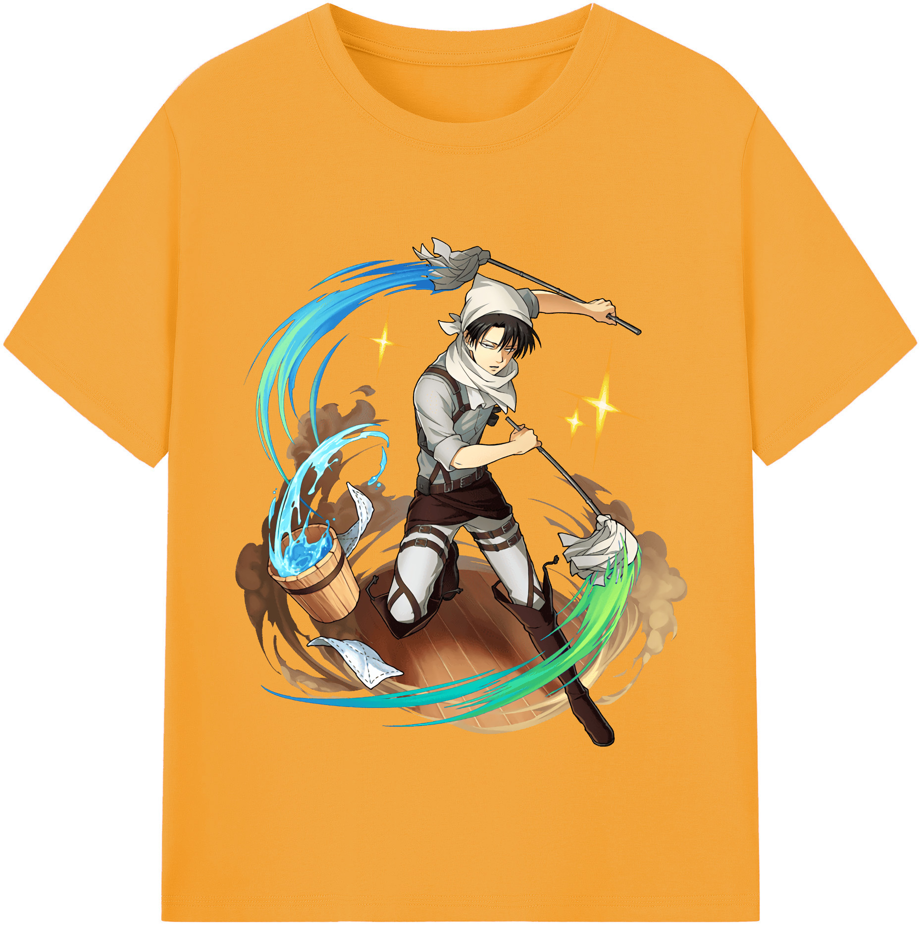 （画像用） 進撃の巨人 リヴァイ·アッカーマン Attack on Titan Levi Ackerman レディースカジュアルプリントTシャツ（綿100％）