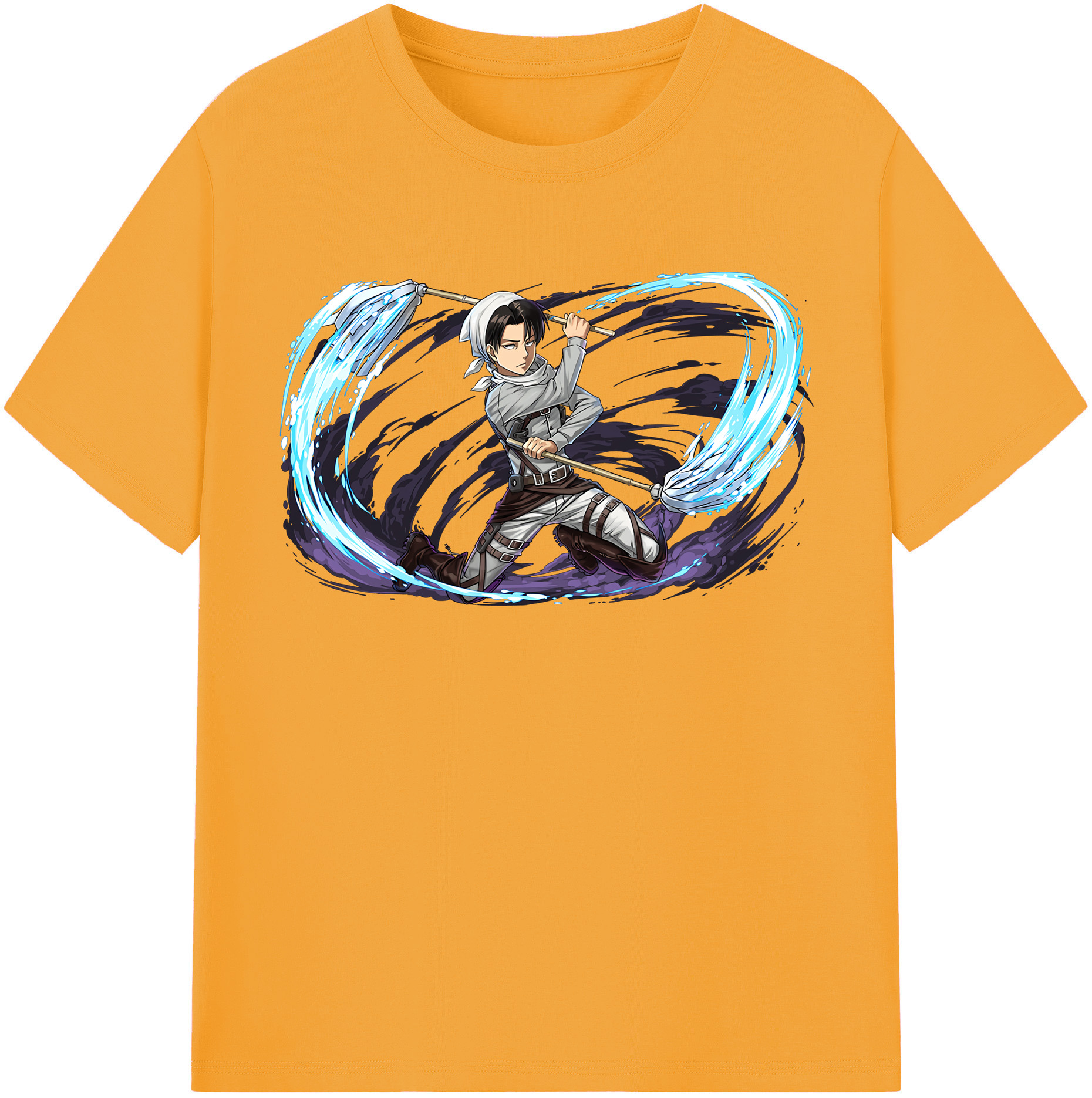 （画像用） 進撃の巨人 リヴァイ·アッカーマン Attack on Titan Levi Ackerman レディースカジュアルプリントTシャツ（綿100％）