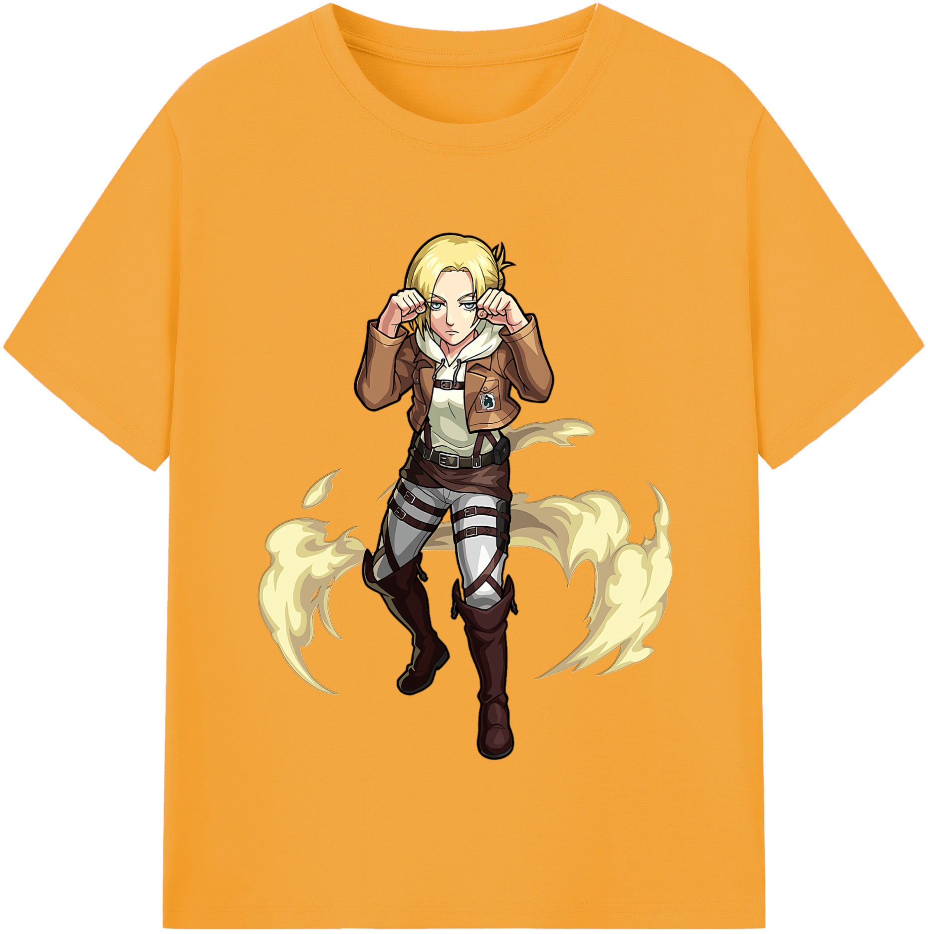 （画像用） 進撃の巨人 アニ・レオンハート Attack on Titan Annie Leonhart レディースカジュアルプリントTシャツ（綿100％）