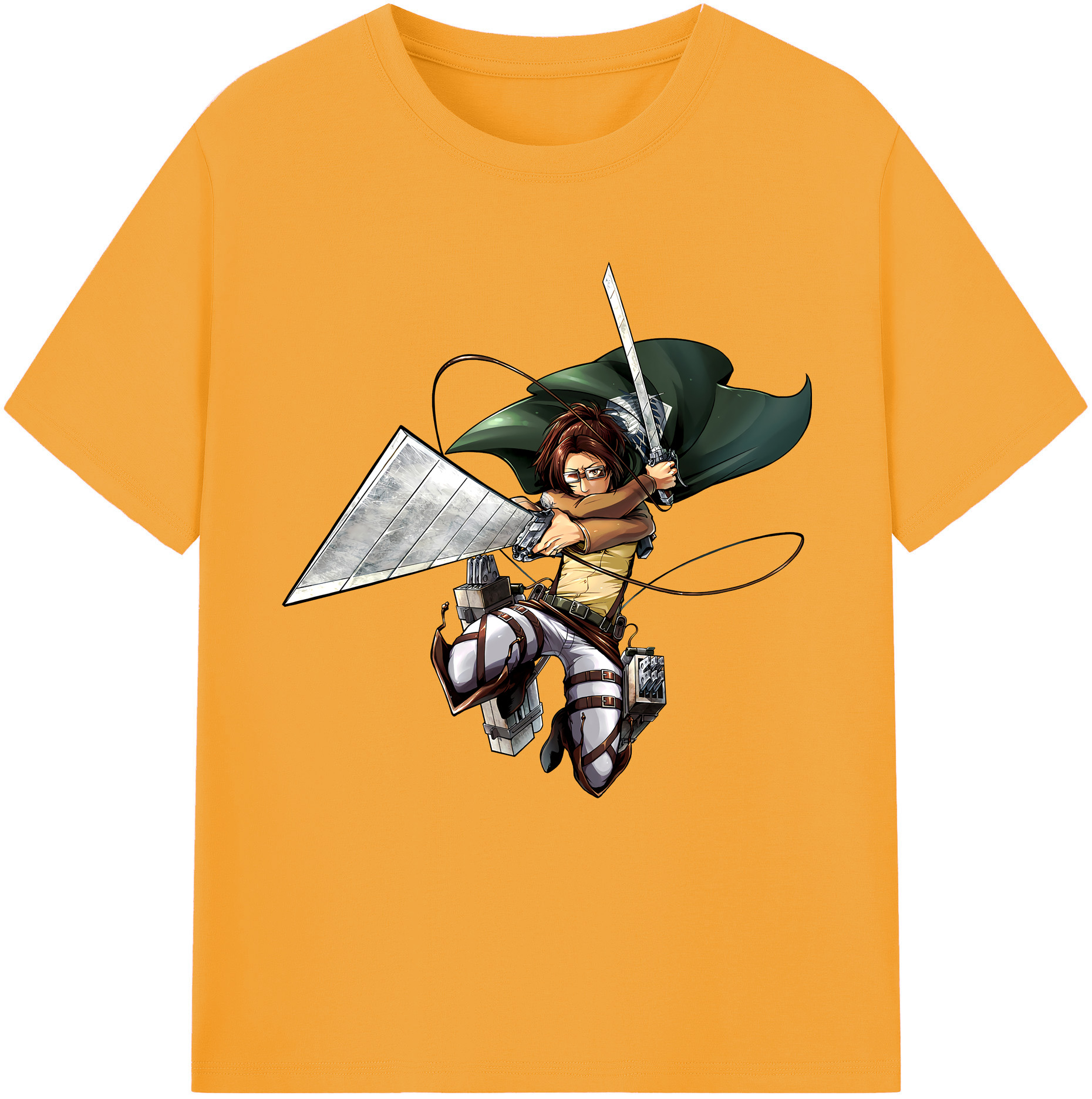 （画像用） 進撃の巨人 ハンジ·ゾエ Attack on Titan Hanji Zoe レディースカジュアルプリントTシャツ（綿100％）