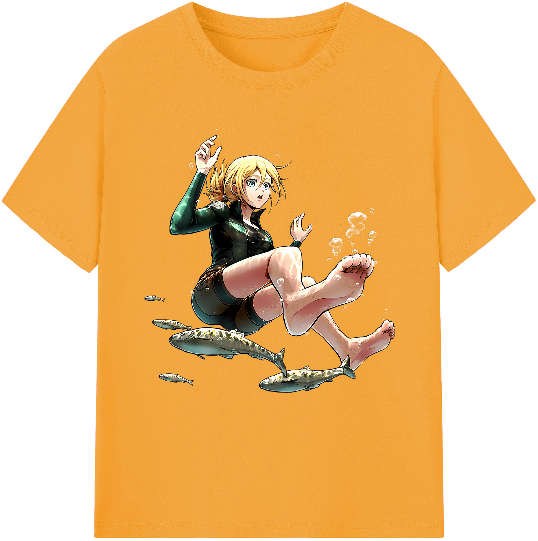 （画像用） 進撃の巨人 クリスタ·レンズ Attack on Titan Christa Lenz レディースカジュアルプリントTシャツ（綿100％）