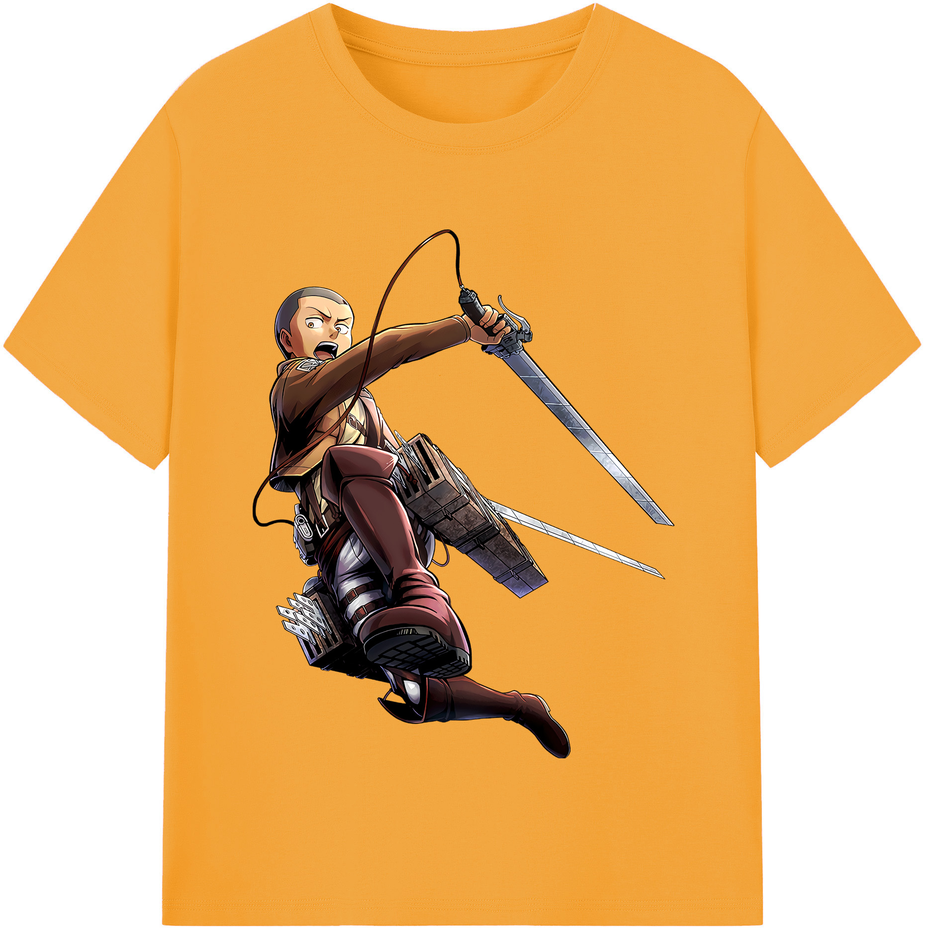 （画像用） 進撃の巨人 コニー·スプリンガー Attack on Titan Connie Springer レディースカジュアルプリントTシャツ（綿100％）